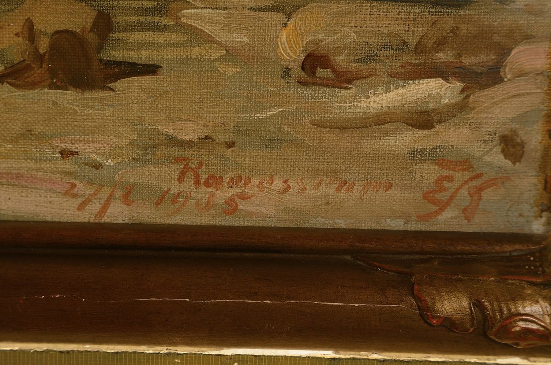 Detail a: Ernst Karl Eugen Körner, 1846 Stibbe/Westpreussen-1927 Berlin, ausgebildet bei Hermann Eschke, Karl Steffeck und Gottlieb Biermann, unternahm ...