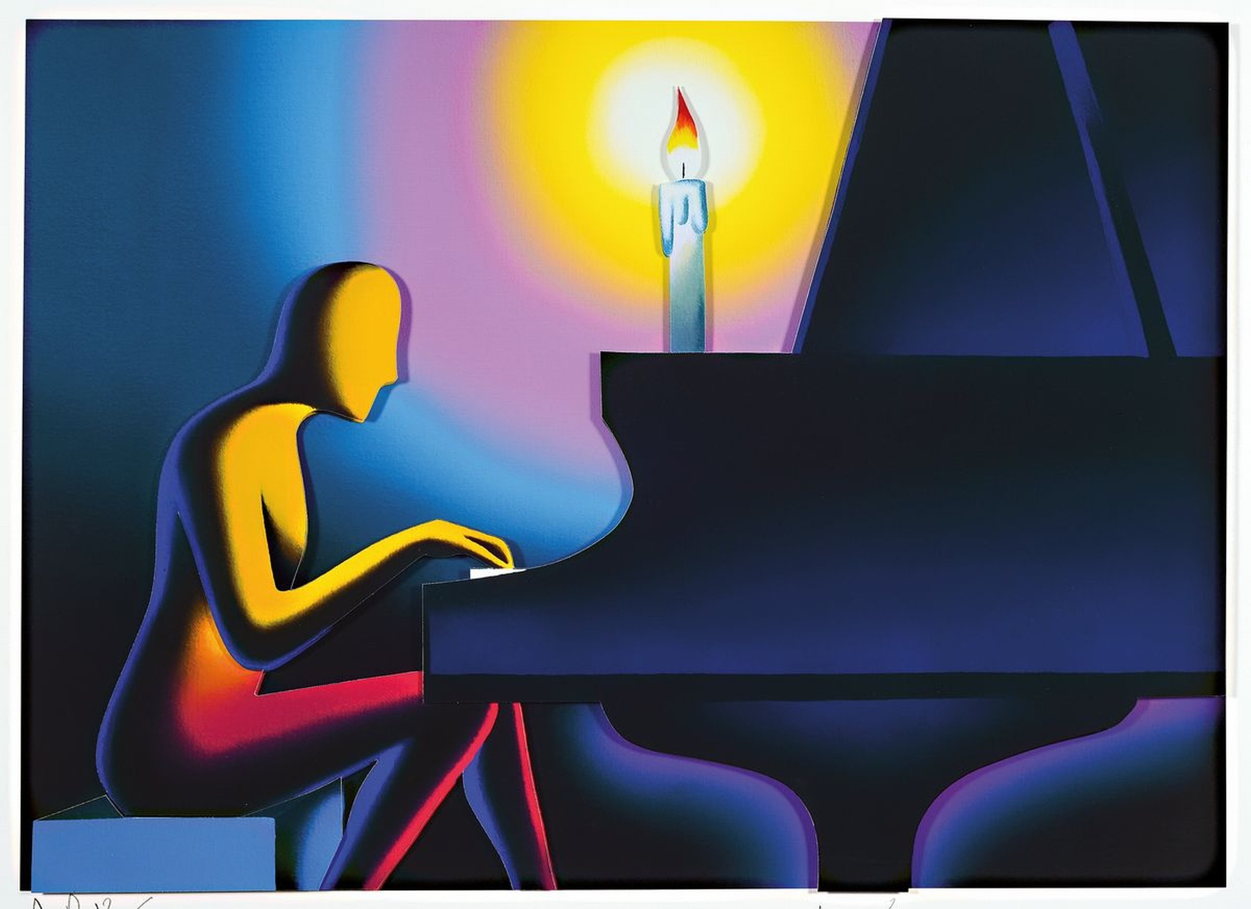 Mark Kostabi, geb. 1960, 3D-Konstruktion, "The right note", sign., dat. 2015, num. A.P. 12/20, ca. 50x59 cm
