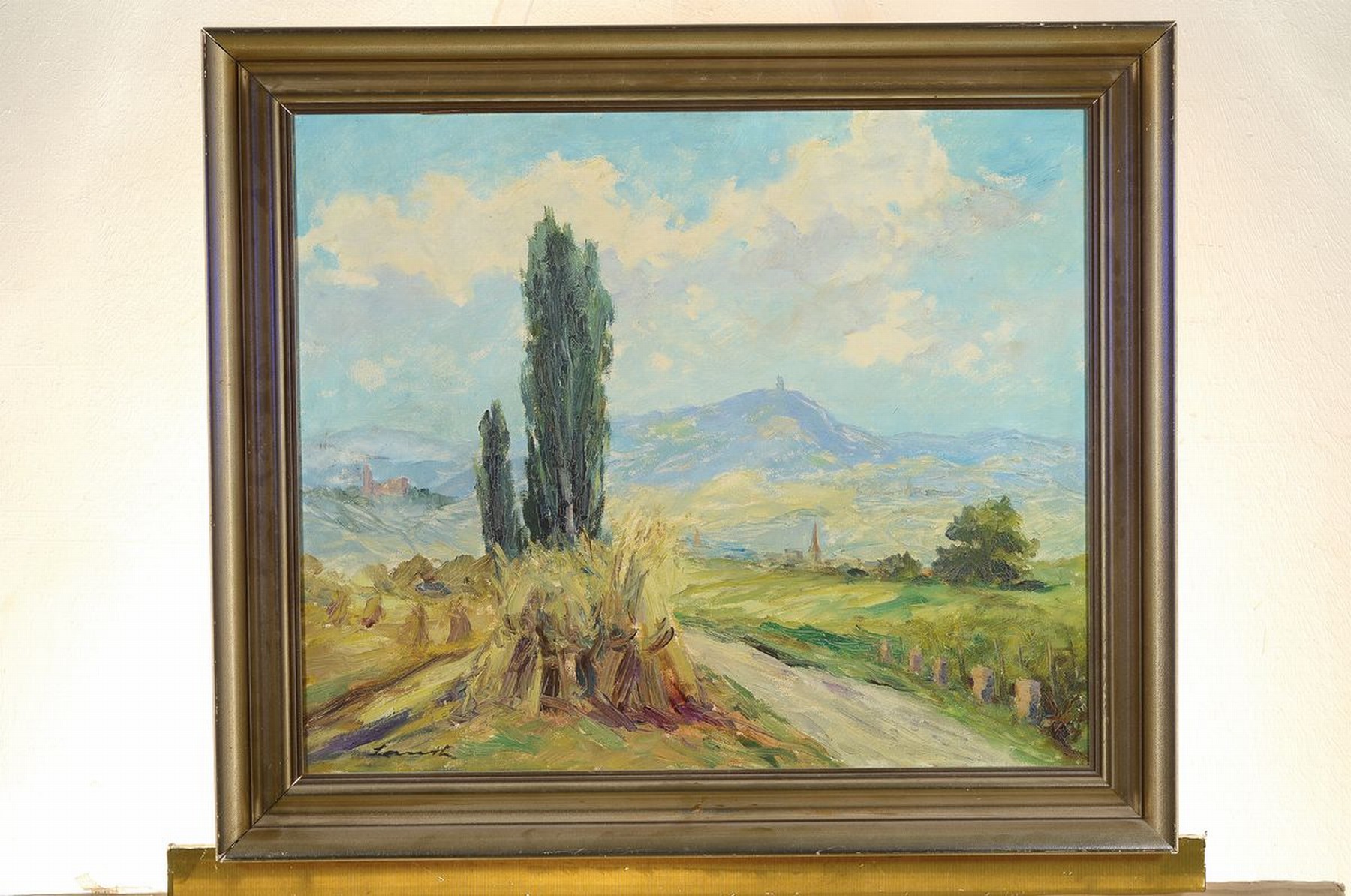 Detail k: Robert Lauth, 1896-1985 Ludwigshafen, Pfälzer Landschaft mit Peterskopf, Öl/Lwd, signiert, ca. 50x60cm, R. ca. 62x72cm