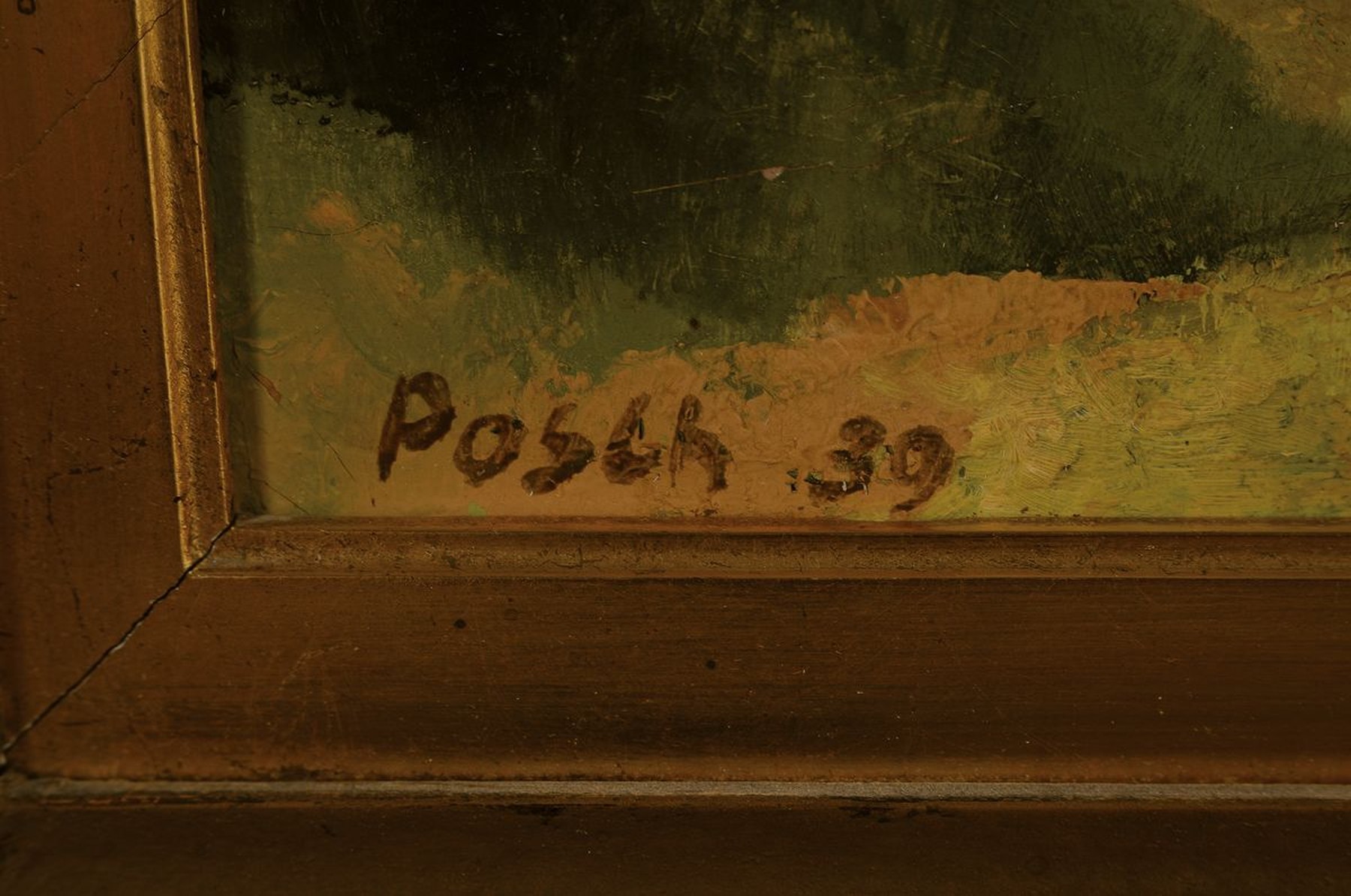 Detail a: Alexander Posch, 1890 Schönberg-1950 Darmstadt, Bacherloch bei Oberstdorf, so rückseitig betitelt, Öl/Lwd, links unten signiert und dat. 39, ...