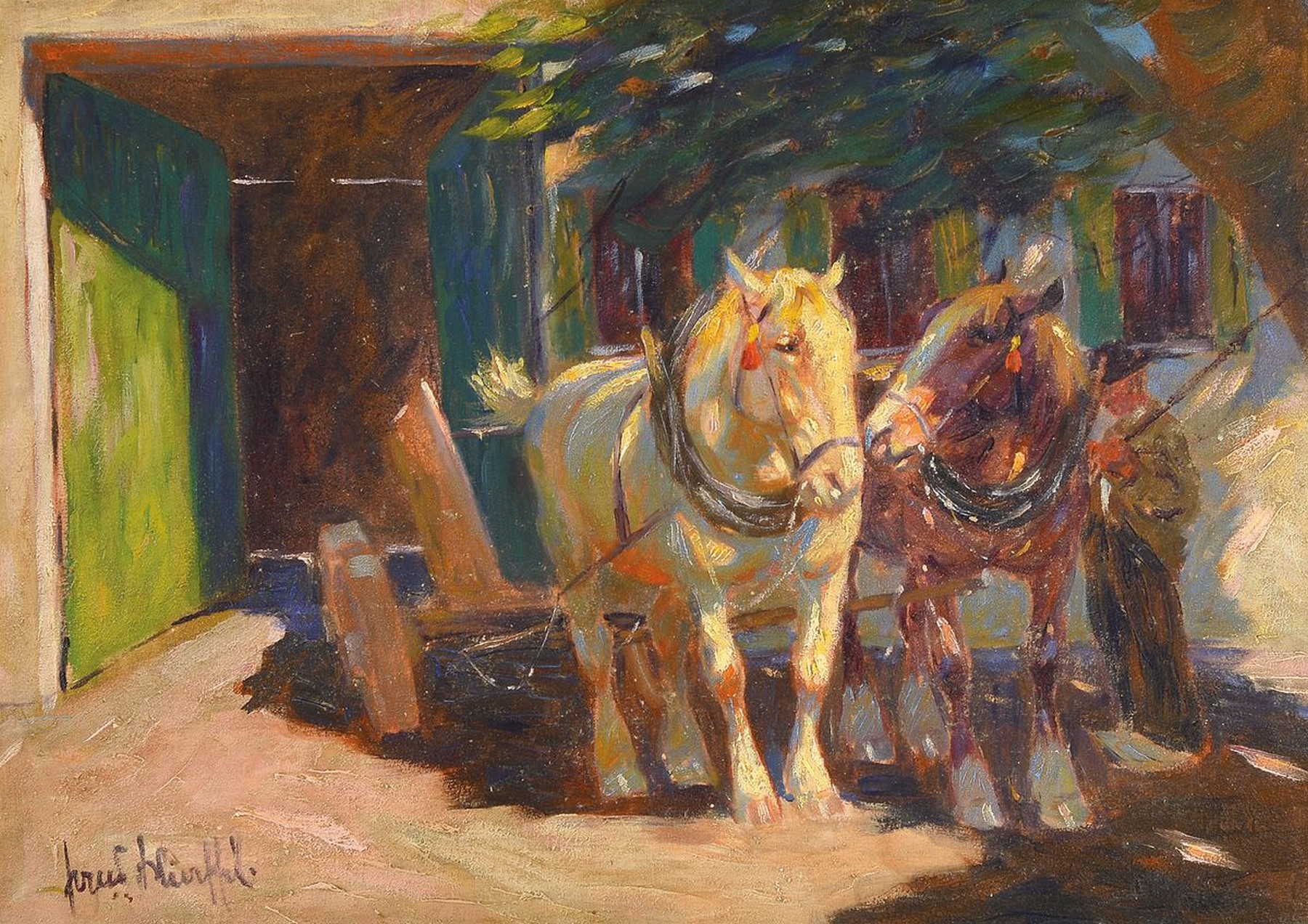 Hans Würffel, 1884-1974 Hamburg, Studium an der Hamburger Kunstgewerbeschule und an der Münchener Akademie bei Heinrich von Zügel, hier: ...
