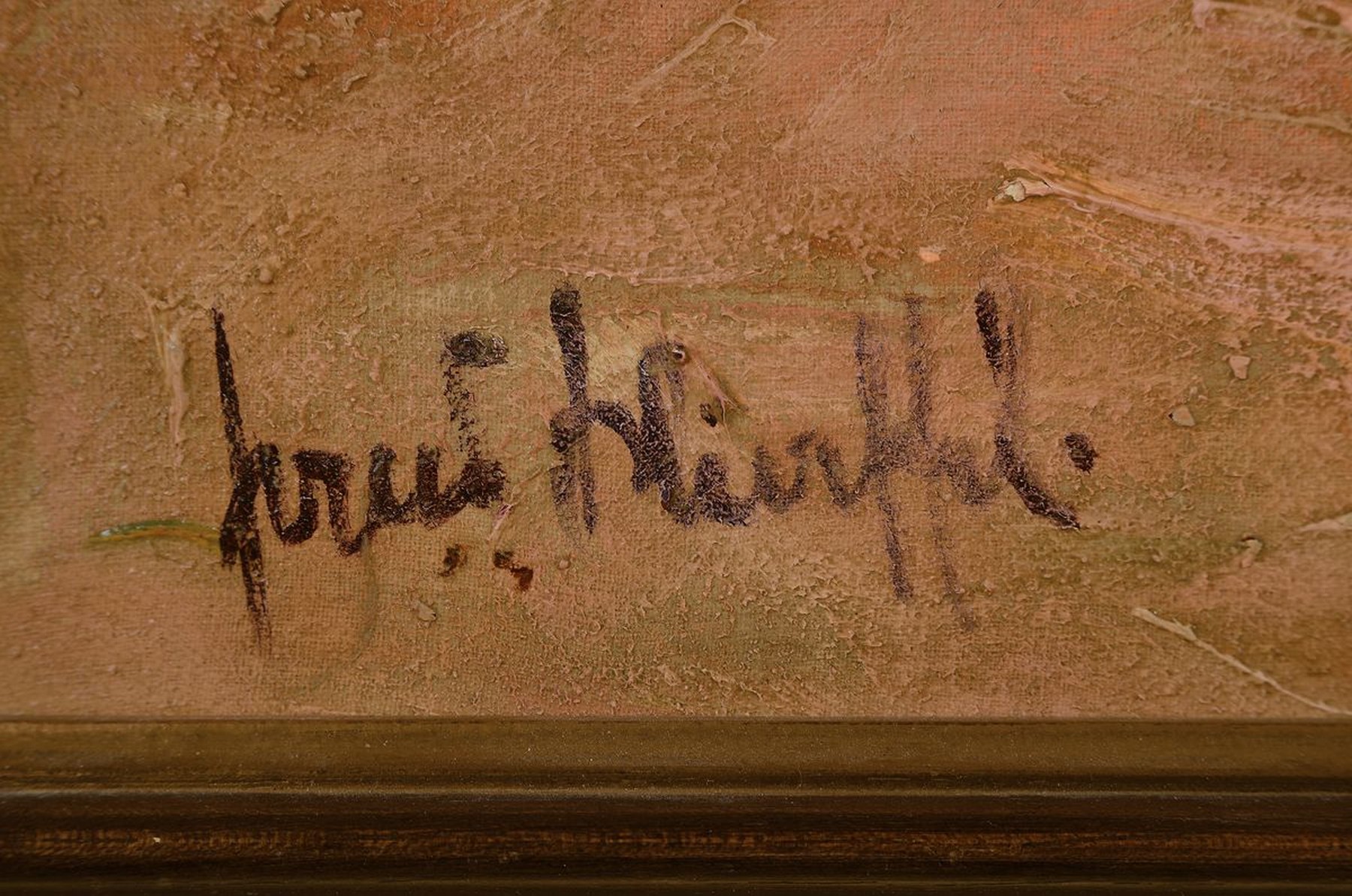 Detail a: Hans Würffel, 1884-1974 Hamburg, Studium an der Hamburger Kunstgewerbeschule und an der Münchener Akademie bei Heinrich von Zügel, hier: ...
