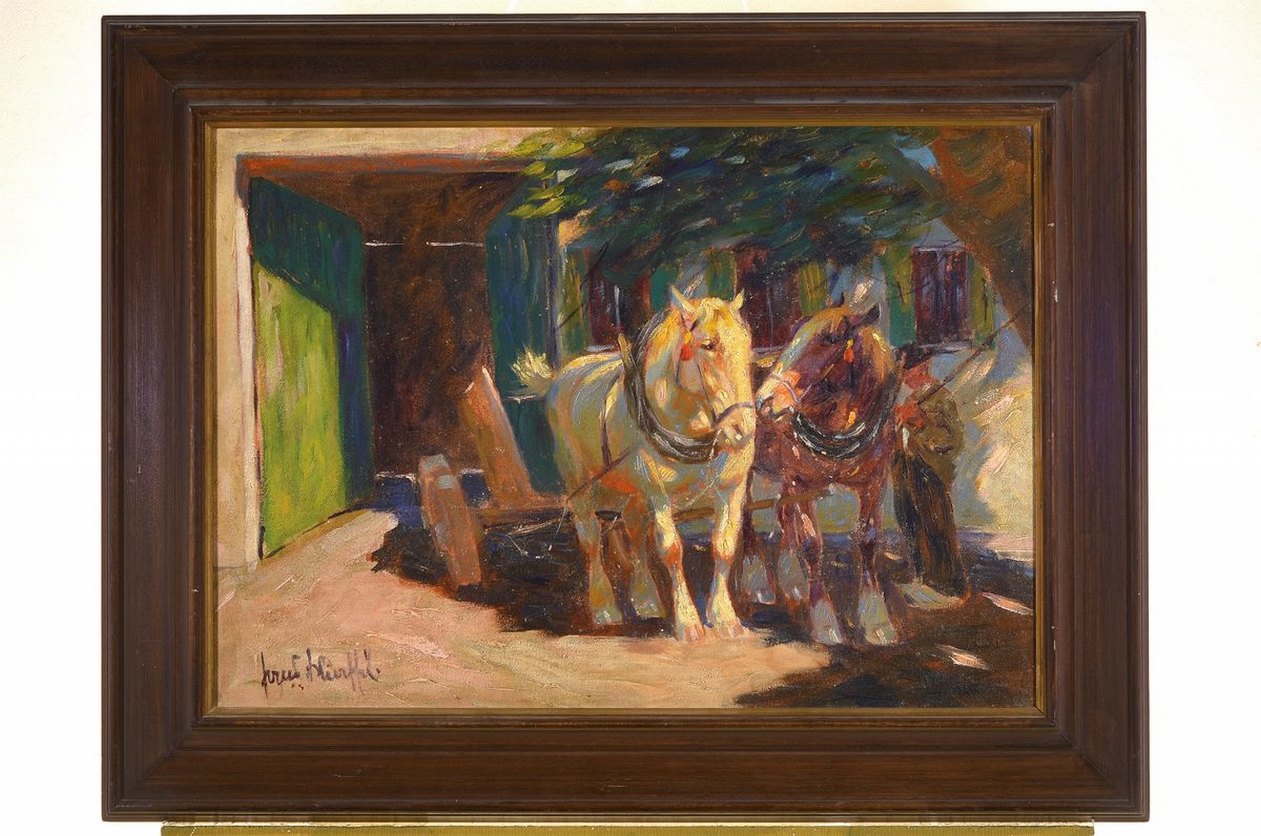 Detail k: Hans Würffel, 1884-1974 Hamburg, Studium an der Hamburger Kunstgewerbeschule und an der Münchener Akademie bei Heinrich von Zügel, hier: ...