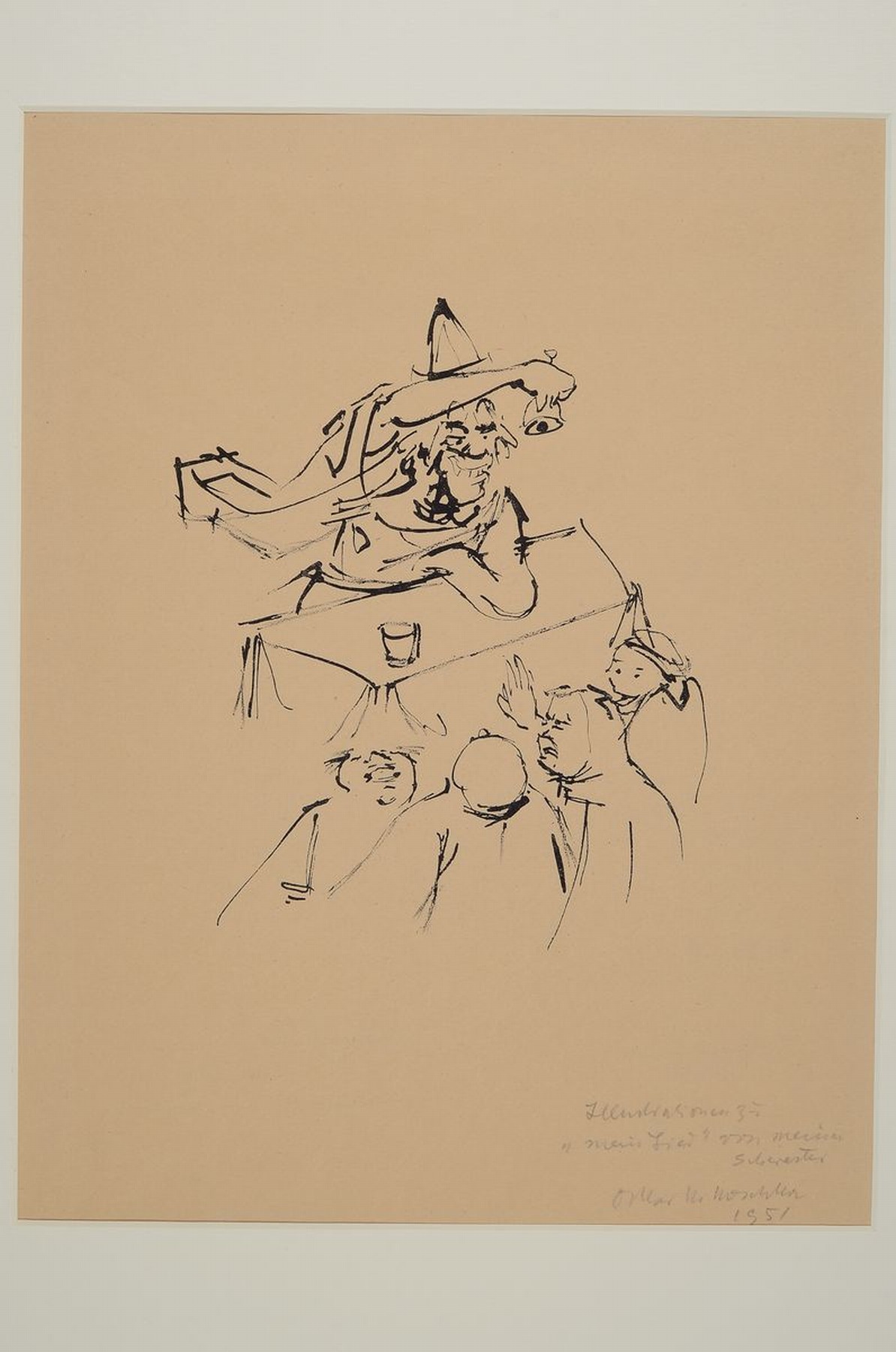 Detail k: Oskar Kokoschka, 1886 Pöchlarn-1980 Montreux, Lithographie, rechts unten handschriftlich bezeichnet: Illustration zu "mein Lied" von ...