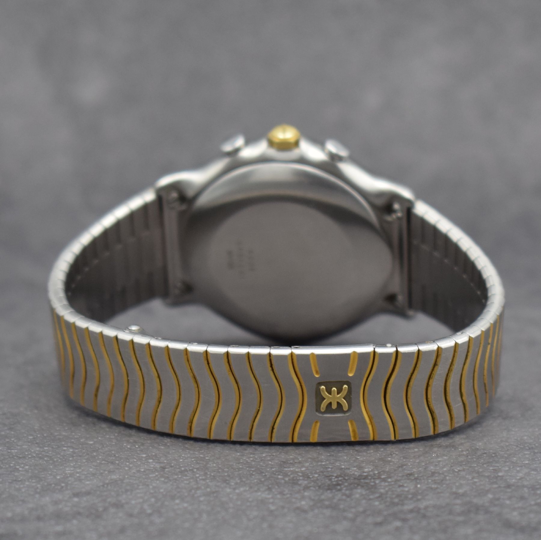 Detail d: EBEL Herrenchronograph mit El Primero Werk in Stahl/Gold Referenz 1134901, Schweiz um 1990, Automatik, Boden aufgedr., orig. Wellengliederband m. ...