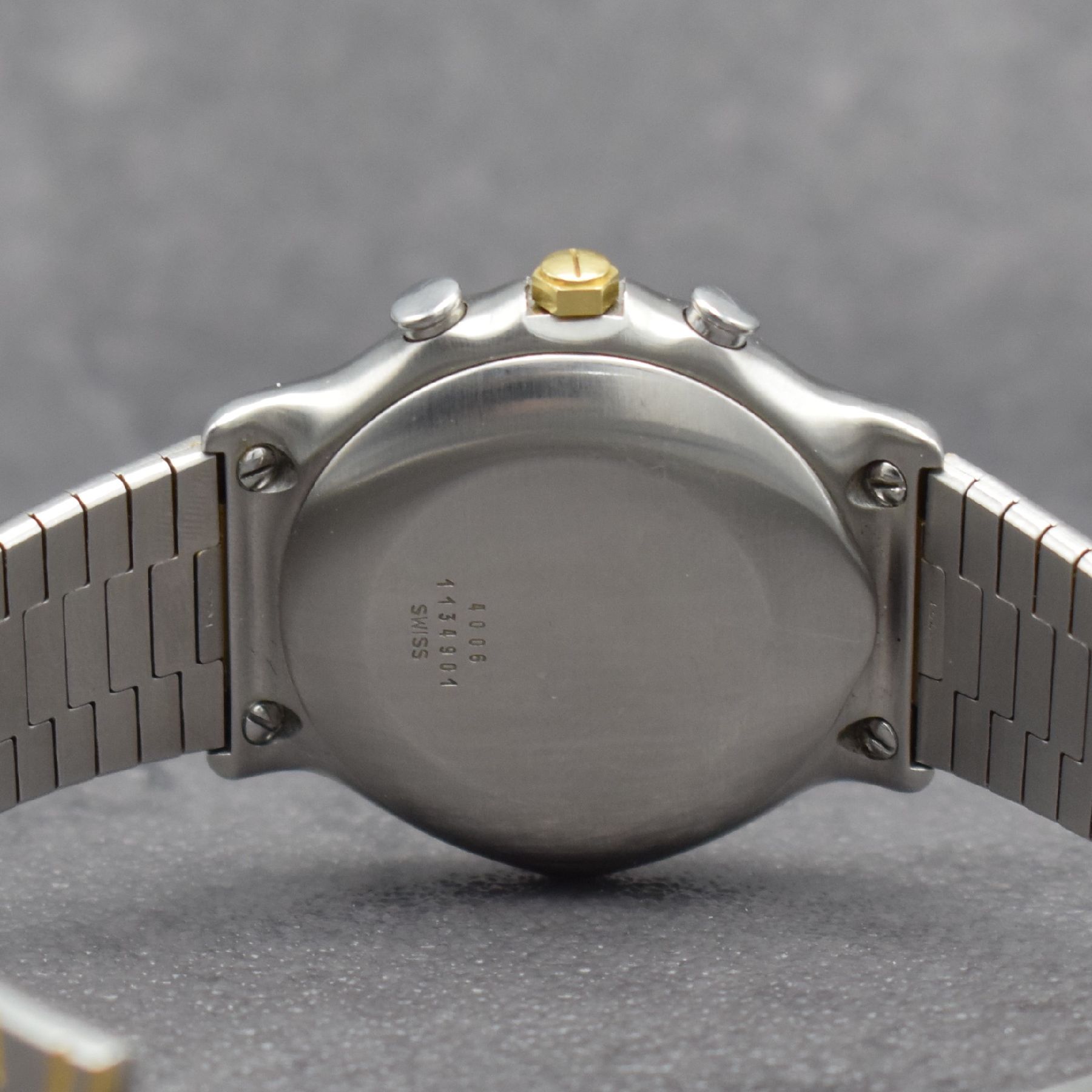 Detail f: EBEL Herrenchronograph mit El Primero Werk in Stahl/Gold Referenz 1134901, Schweiz um 1990, Automatik, Boden aufgedr., orig. Wellengliederband m. ...