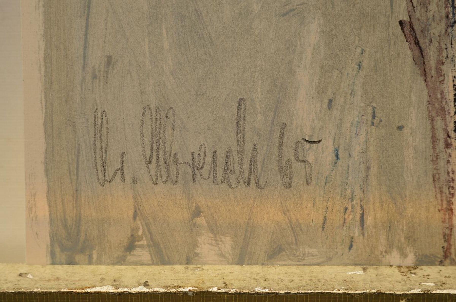 Detail a: Christel Abresch, 1931 Sulzbach-2011 Neustadt/Weinstr., drei afrikanische Frauen, Mischtechnik auf Papier, links unten signiert und dat. 65, ca. ...
