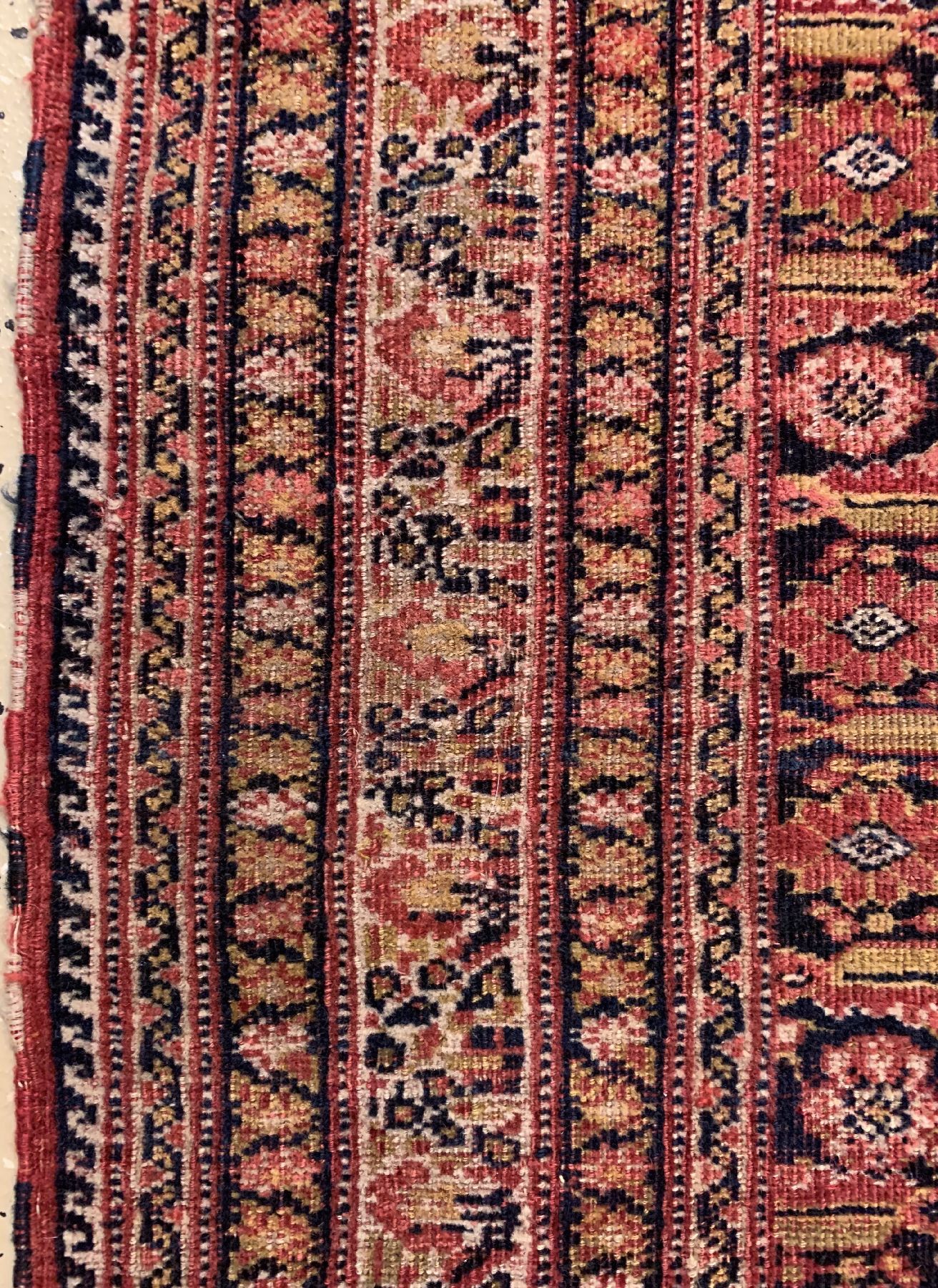 Detail c: Nomadenteppich Fars Region, Persien, Ende 19.Jhd., Wolle geknüpft auf Wolle , ca, 190 x 134 cm,EHZ:3(gleichmässig dünner Flor).
