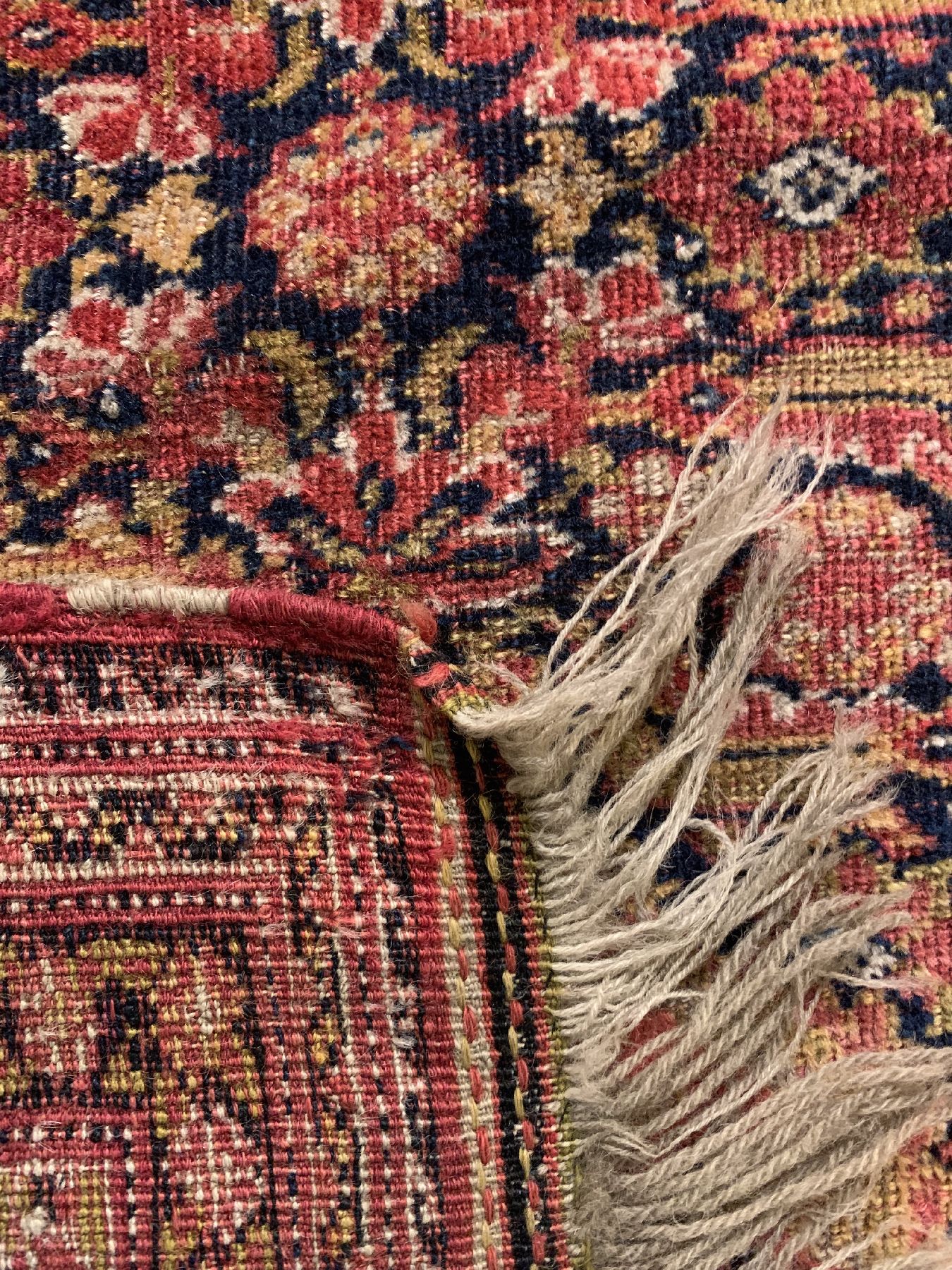 Detail d: Nomadenteppich Fars Region, Persien, Ende 19.Jhd., Wolle geknüpft auf Wolle , ca, 190 x 134 cm,EHZ:3(gleichmässig dünner Flor).