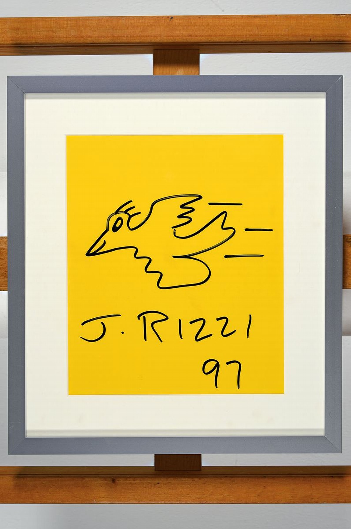Detail k: James Rizzi, 1930-2011, Filzstiftzeichnung, handsign., dat. 97, unter Glas gerahmt, ca. 34,5x30,5 cm