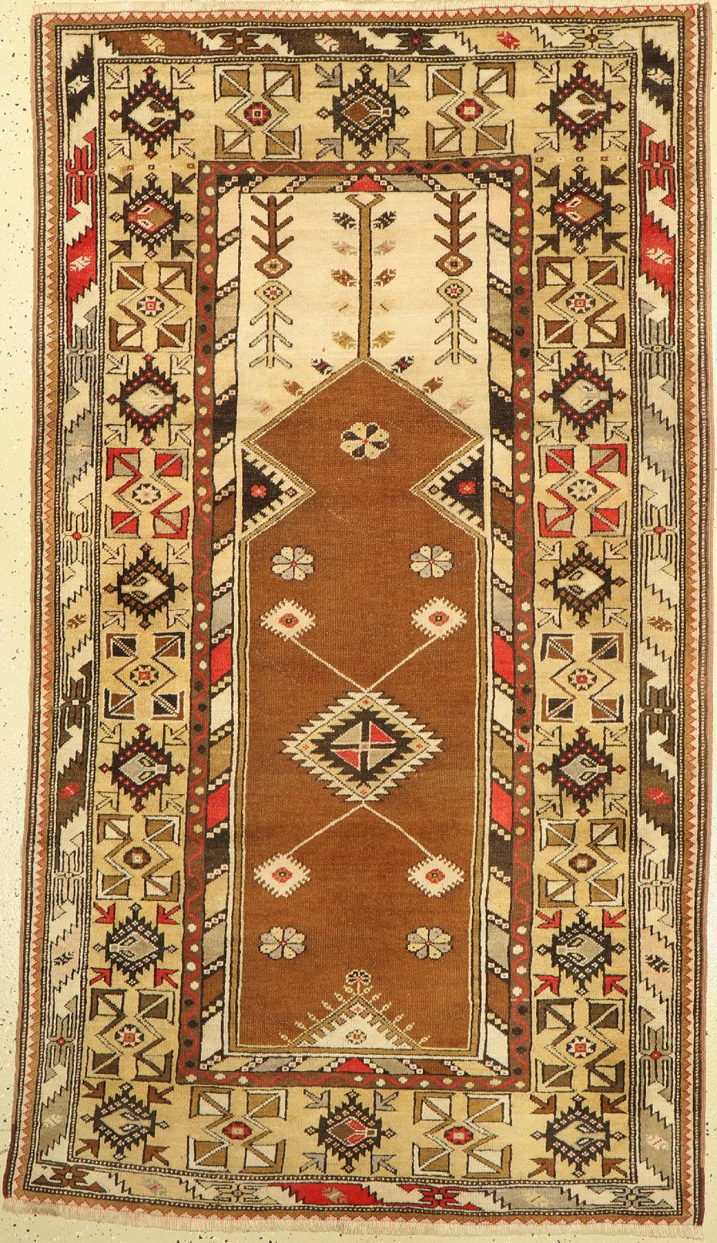 Melas alt, Türkei, um 1940, Wolle auf Wolle, ca. 205 x 125 cm, Mittlere Gebrauchsspuren, verkürzt