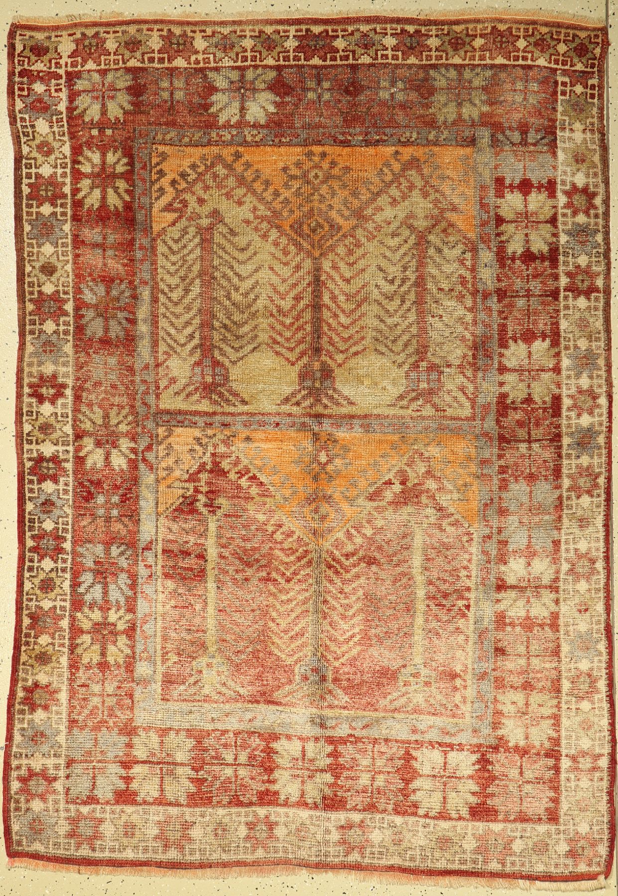 Ladik alt, Türkei, um 1950, Wolle auf Wolle, ca. 205 x 143 cm, guter Zustand, verblasst