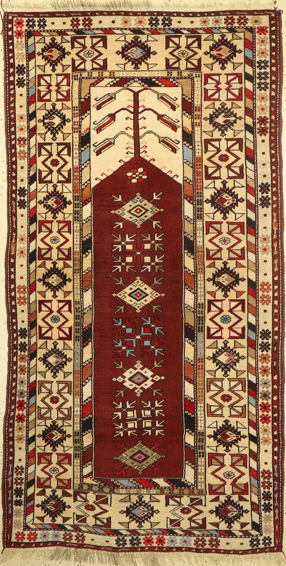 Melas alt, Türkei, um 1950, Wolle auf Wolle, ca. 235 x 120 cm, Leichte Gebrauchsspuren