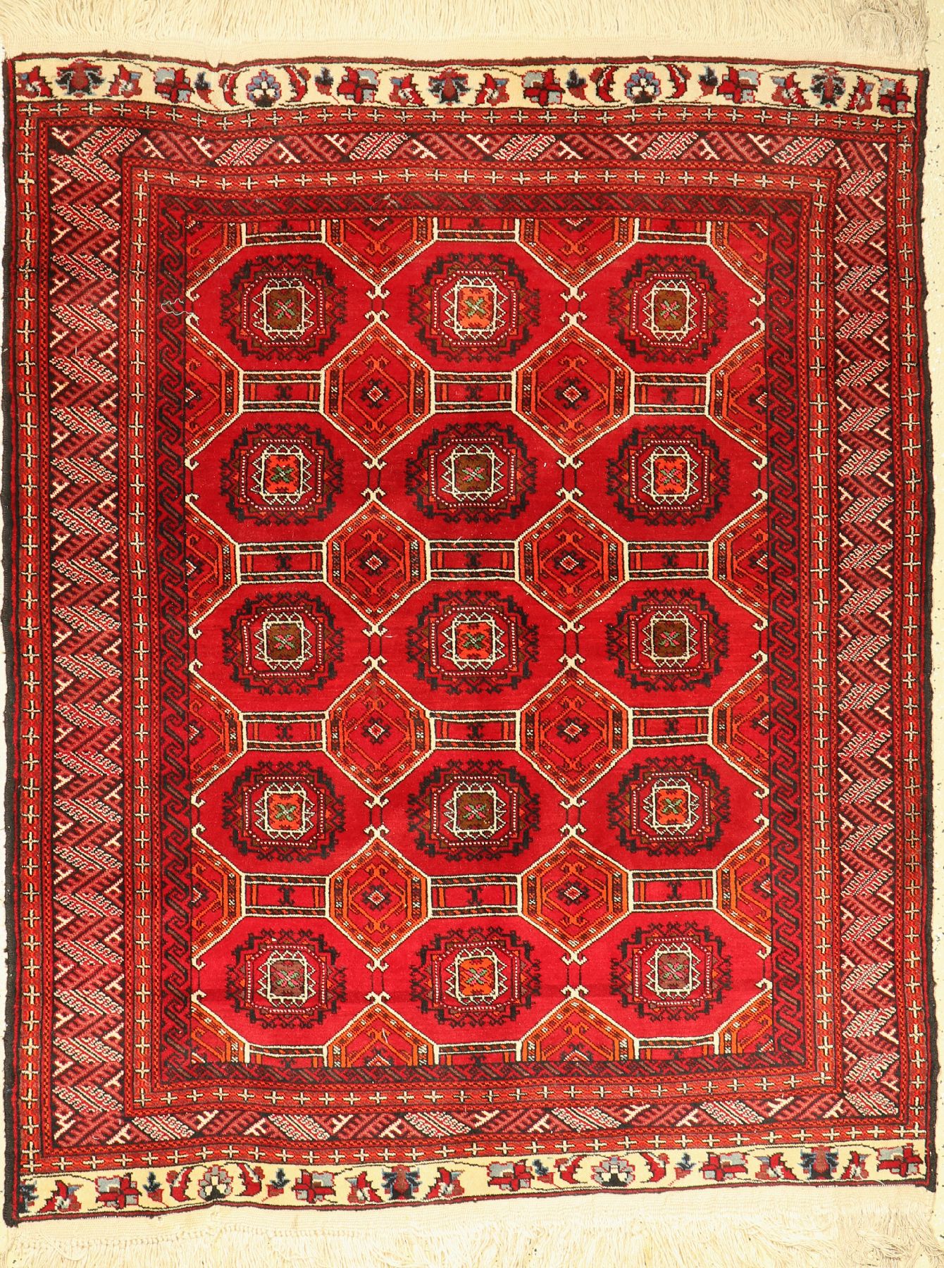 Torkmen, Persien, ca. 60 Jahre, Wolle auf Wolle, ca. 167 x 133 cm, guter Zustand