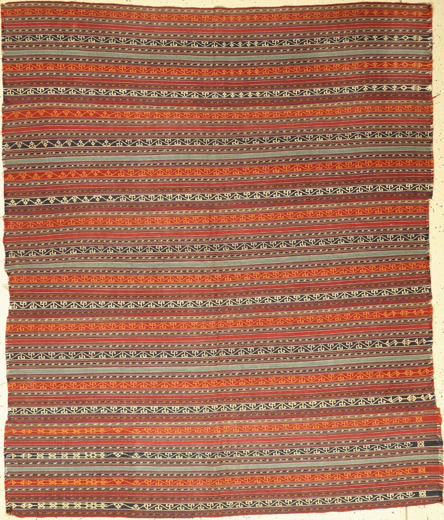 Nomaden Djadim(5 Bahnig), Persien, um 1950,Wolle auf Wolle, ca. 205 x 170 cm, guter Zustand