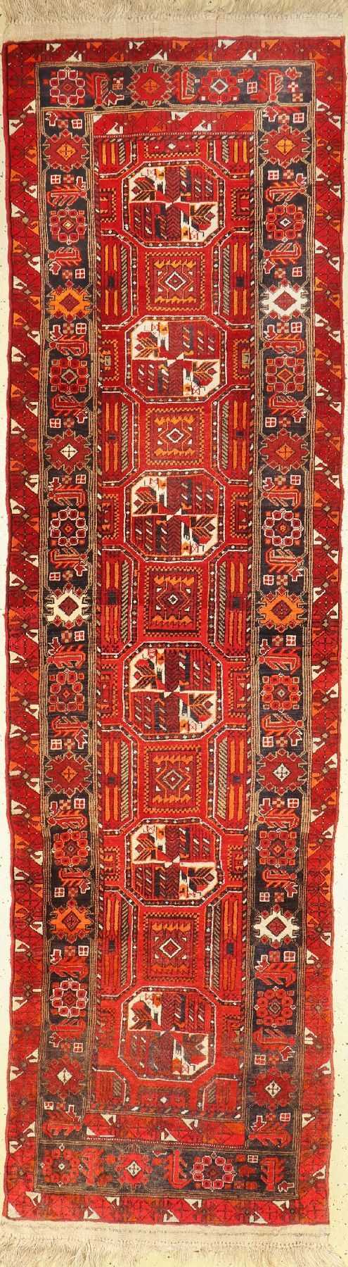 Dolatabad, Afghanistan, ca. 50 Jahre, Wolleauf Wolle, ca. 295 x 80 cm, guter Zustand