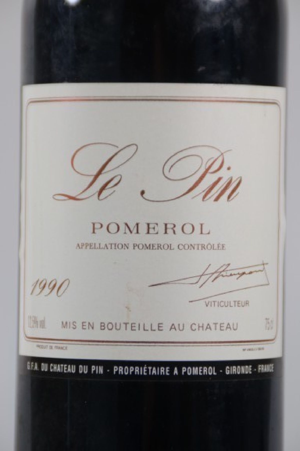 Detail a: 1 Flasche 1990 Le Pin, Pomerol, Appelation Pomerol controlée, 75cl, 12.5Vol%