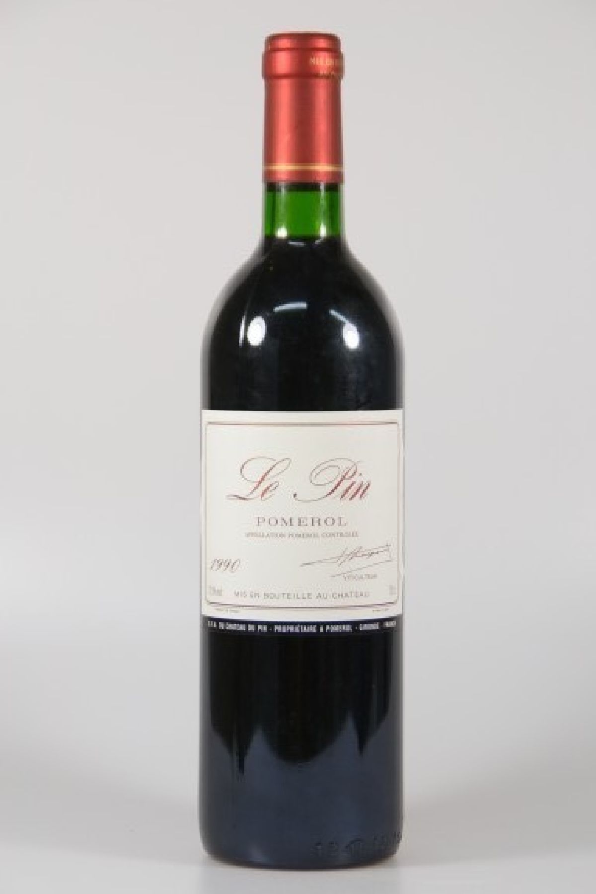 1 Flasche 1990 Le Pin, Pomerol, Appelation Pomerol controlée, 75cl, 12.5Vol%