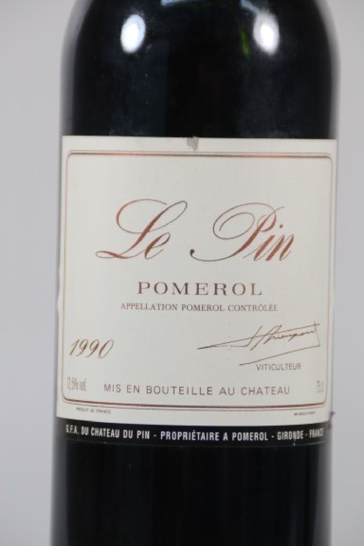 Detail b: 1 Flasche 1990 Le Pin, Pomerol, Appelation Pomerol controlée, 75cl, 12.5Vol%
