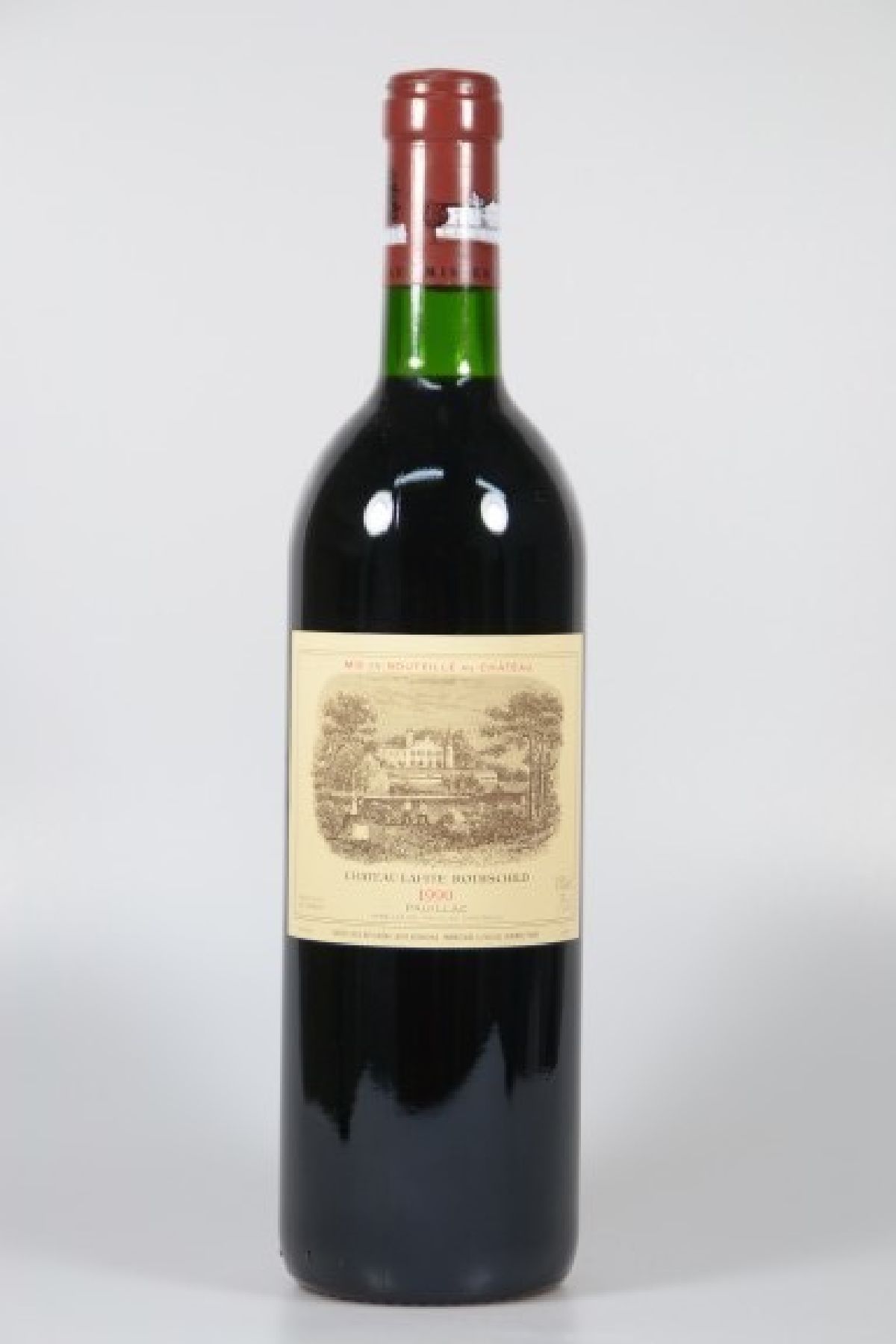 1 Flasche Chateau Lafite Rothschild 1990, Pauillac, ca. 75cl, 12.5% Vol., Füllstand into neck, unverkostet, selten im Angebot, 96 Parker Punkte, ...