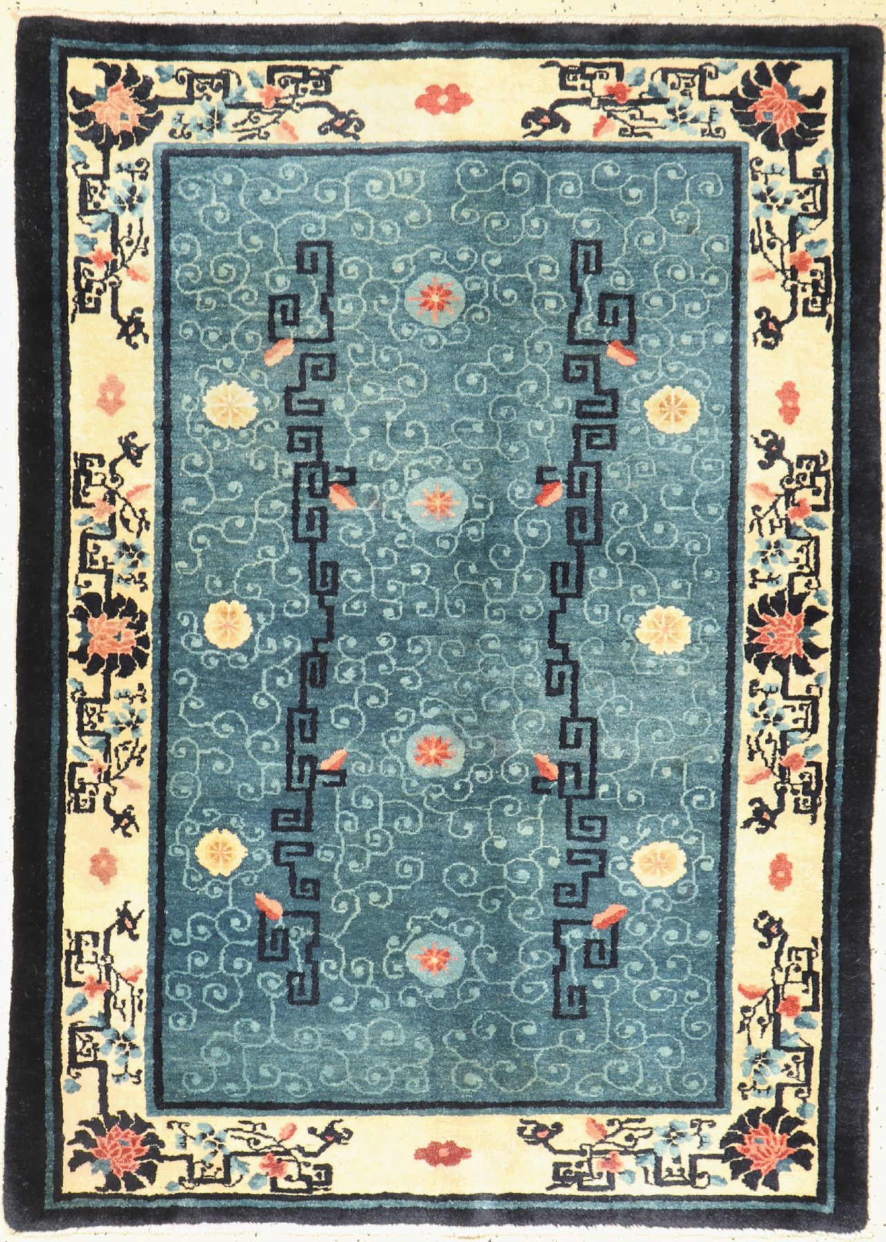 Antiker Peking, China,um 1910, Wolle geknüpft auf Baumwolle,ca. 171 x 124 cm,EHZ:2(guter zustand).