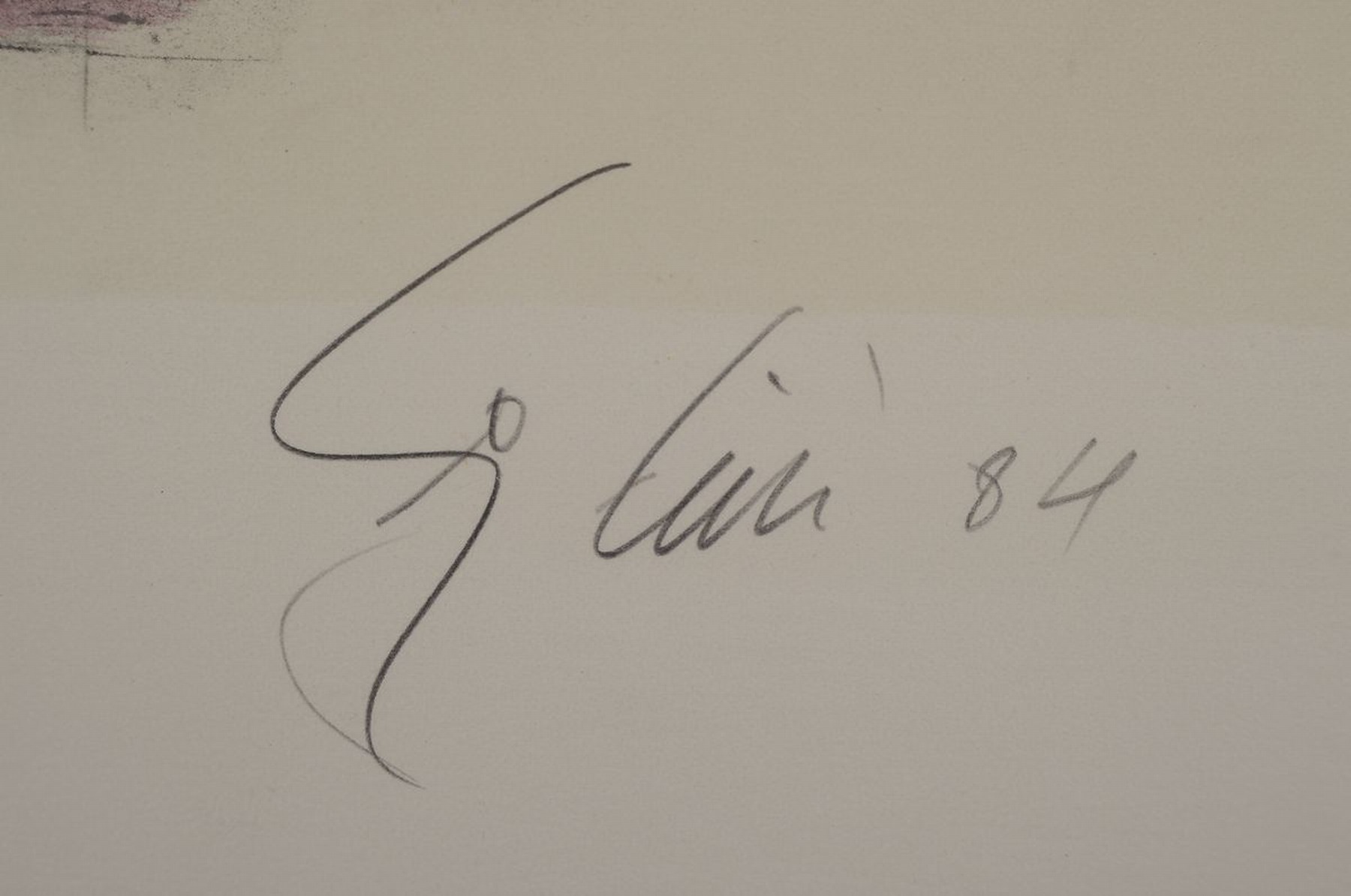 Detail a: Enzo Cini, 1921-2002, Porträt Pablo Picasso, Farblithographie, handsigniert und dat. 84, num. 4/300, ca. 63x48, u.Gl., R. ca. 92x71cm