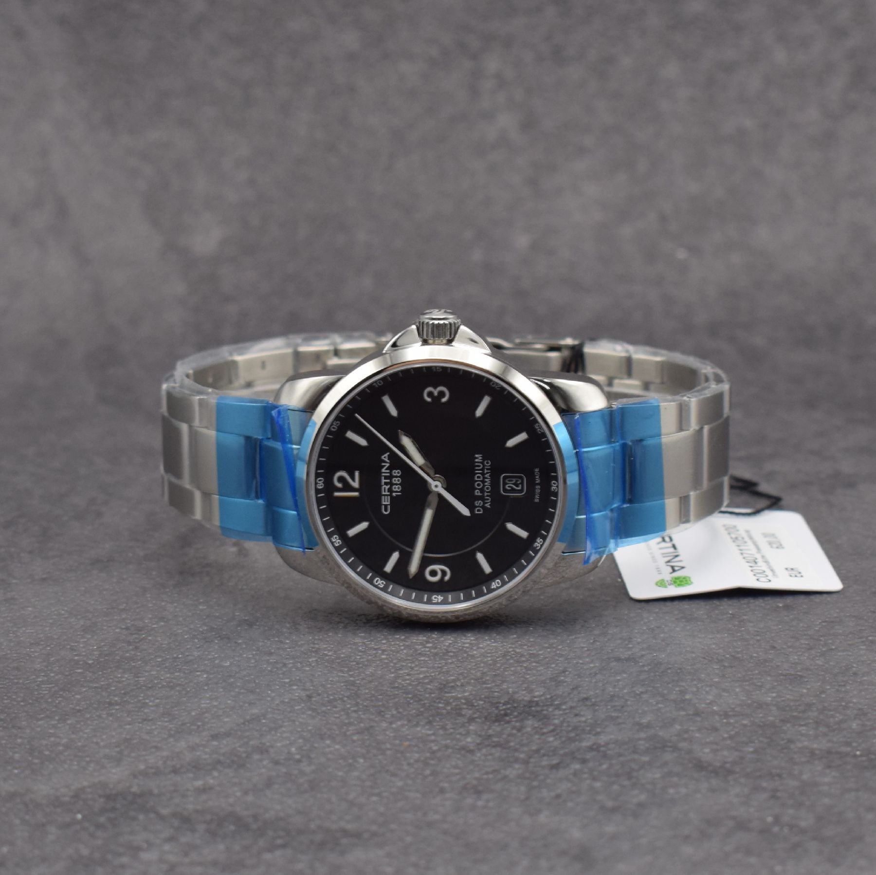 CERTINA DS Podium ungetragene Herrenarmbanduhr in Stahl, Schweiz aktuelle Produktion, Automatik, beids. vergl. Geh., Boden aufgedr., orig. ...