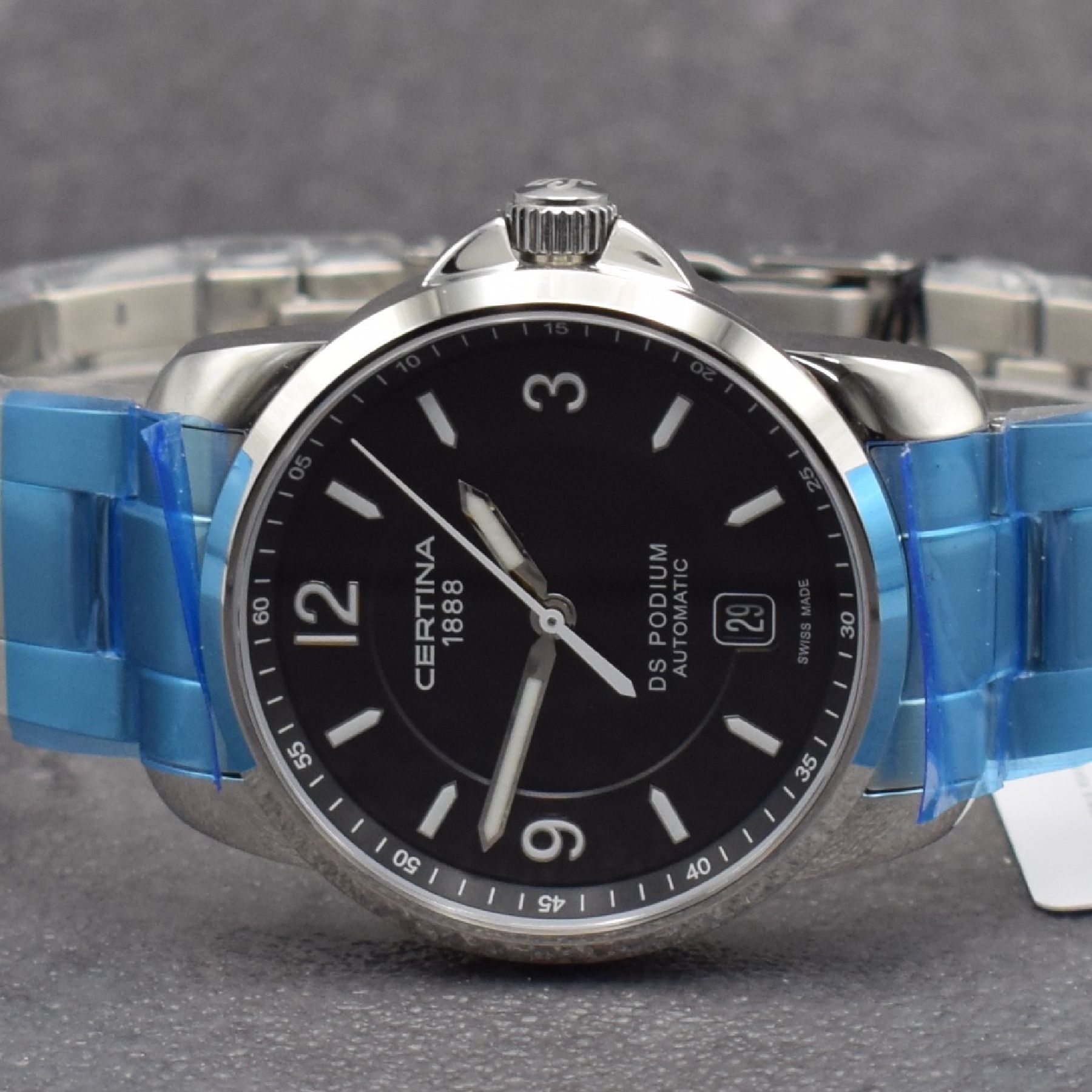 Detail a: CERTINA DS Podium ungetragene Herrenarmbanduhr in Stahl, Schweiz aktuelle Produktion, Automatik, beids. vergl. Geh., Boden aufgedr., orig. ...