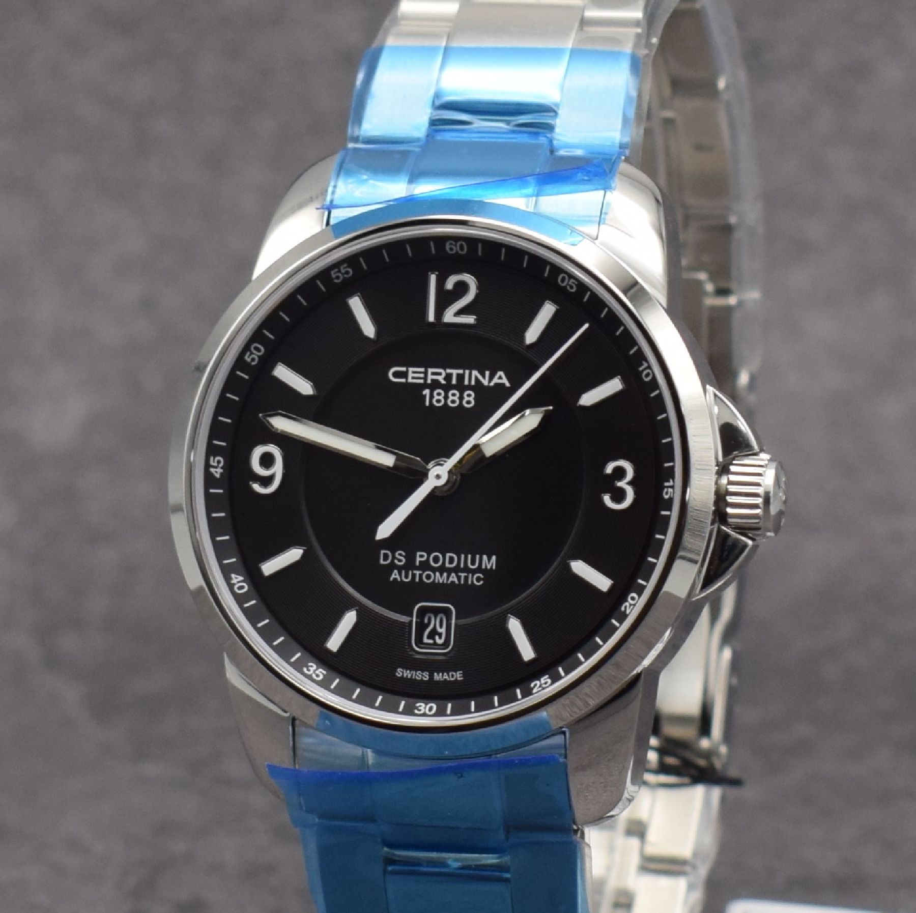 Detail c: CERTINA DS Podium ungetragene Herrenarmbanduhr in Stahl, Schweiz aktuelle Produktion, Automatik, beids. vergl. Geh., Boden aufgedr., orig. ...