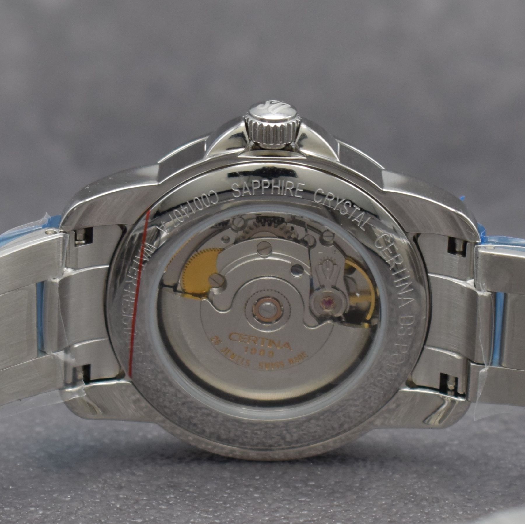 Detail f: CERTINA DS Podium ungetragene Herrenarmbanduhr in Stahl, Schweiz aktuelle Produktion, Automatik, beids. vergl. Geh., Boden aufgedr., orig. ...