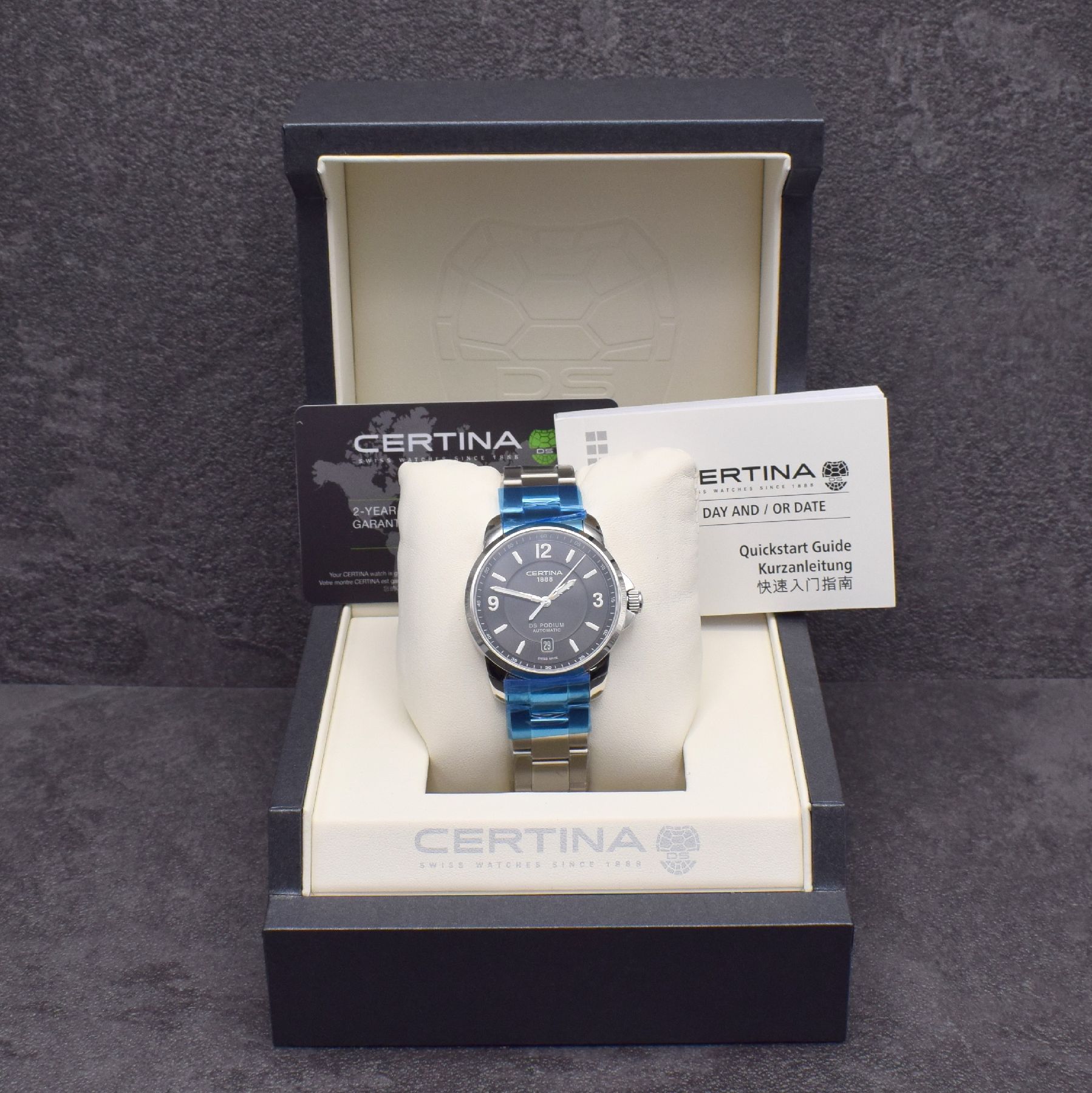 Detail h: CERTINA DS Podium ungetragene Herrenarmbanduhr in Stahl, Schweiz aktuelle Produktion, Automatik, beids. vergl. Geh., Boden aufgedr., orig. ...