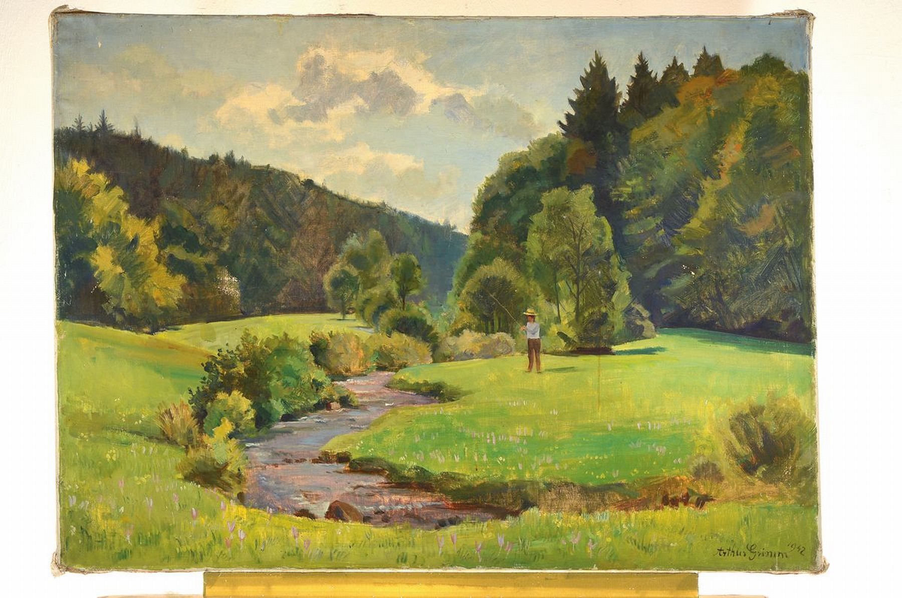 Detail k: Arthur Grimm, 1883-1948 Mudau, Studium an der Akademie Karlsruhe bei Prof. Schmitt- Reuthe, bekannt mit Wilhelm Trübner, bekannter Landschaftsmaler, ...