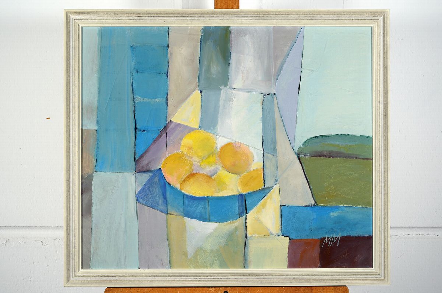 Detail k: Marianne Merz, geb. 1936 Berlin, seit 1968 tätig in Mannheim, Studien u.a. bei Prof. Markus Lüpertz, hier: Kubistisches Früchtestillleben, ...