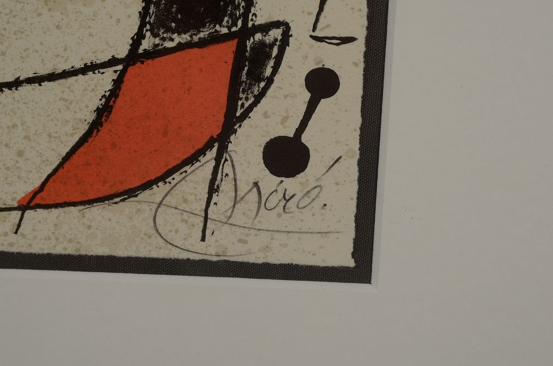 Detail a: Joan Miro, 1893 Barcelona-1983 Palma de Mallorca, Composition, Farblithographie von 1974, rechts unten handsigniert, links unten num. 57/100, WVZ ...