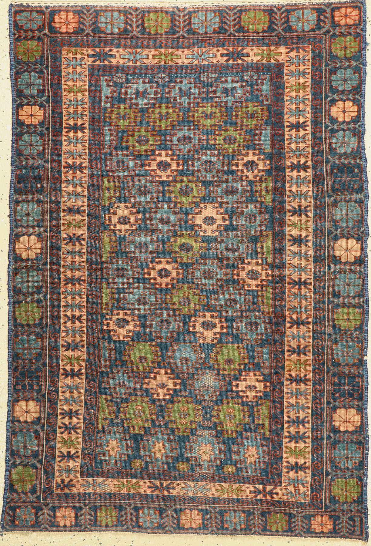 Schirwan antik, Kaukasus, Ende 19.Jhd, Wolle auf Wolle, ca. 141 x 100 cm, gleichmäßigdünn