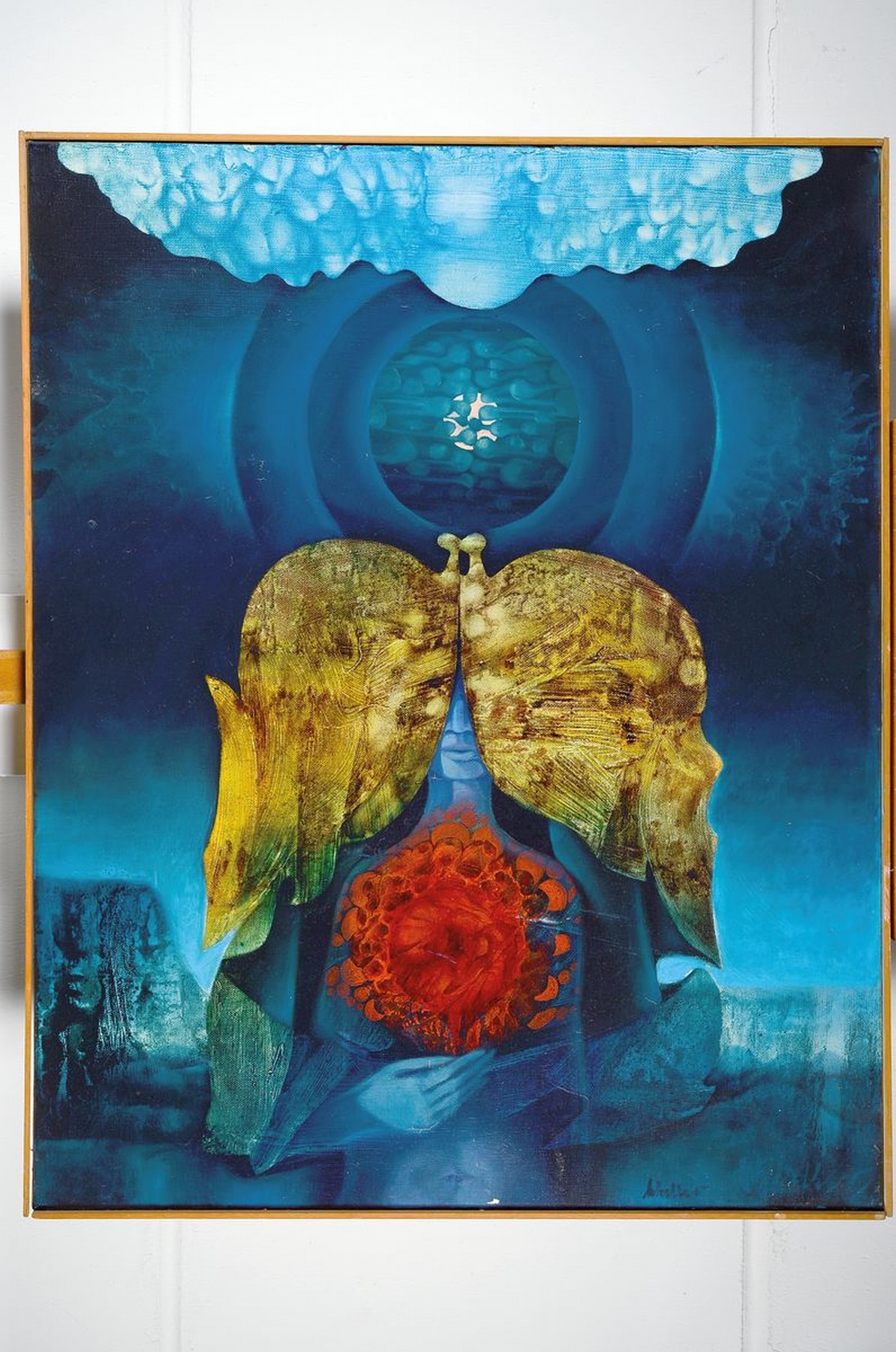 Detail k: Klaus Heinrich Keller, 1938-2018 Godramstein, Kokon, Acryl/Lwd, rechts unten signiert, ca. 100x80cm