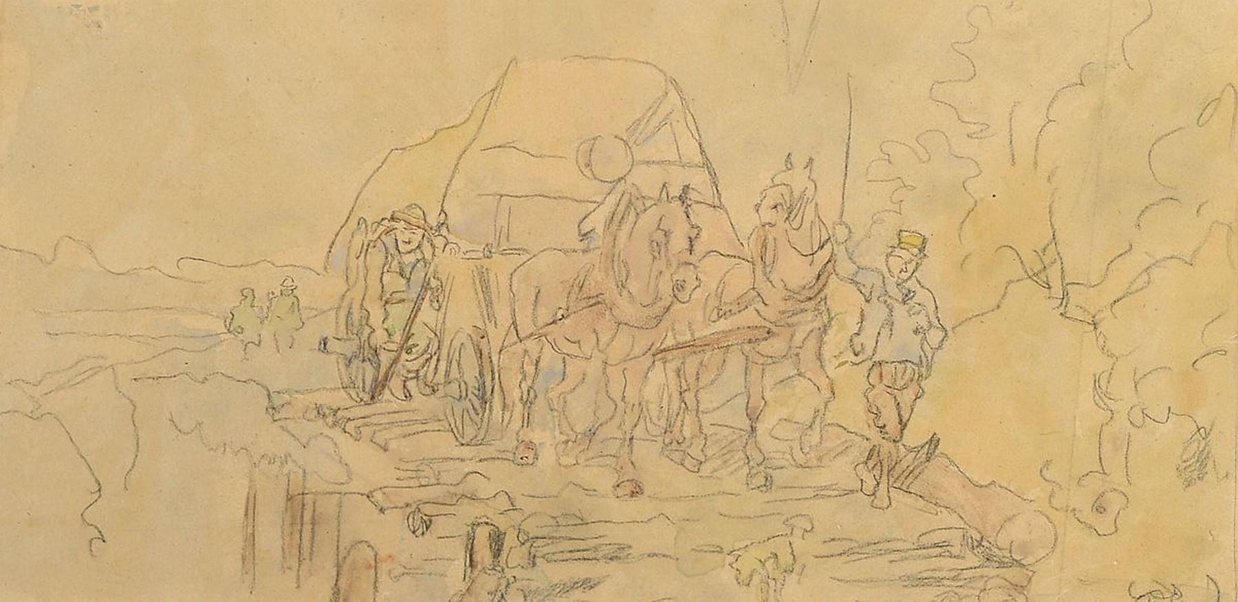Hanns Fay, 1888 Frankenthal - 1957 Neustadt/ Wstr., zwei Zeichnungen ein Autograph, a. Marktstand, bunte Farbstiftzeichnung, um 1918/20, sog. ...