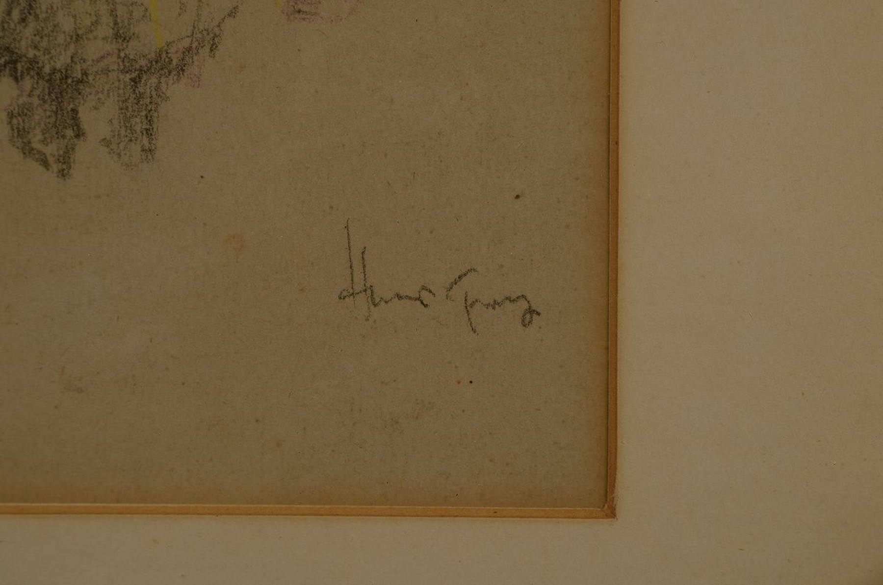 Detail c: Hanns Fay, 1888 Frankenthal - 1957 Neustadt/ Wstr., zwei Zeichnungen ein Autograph, a. Marktstand, bunte Farbstiftzeichnung, um 1918/20, sog. ...