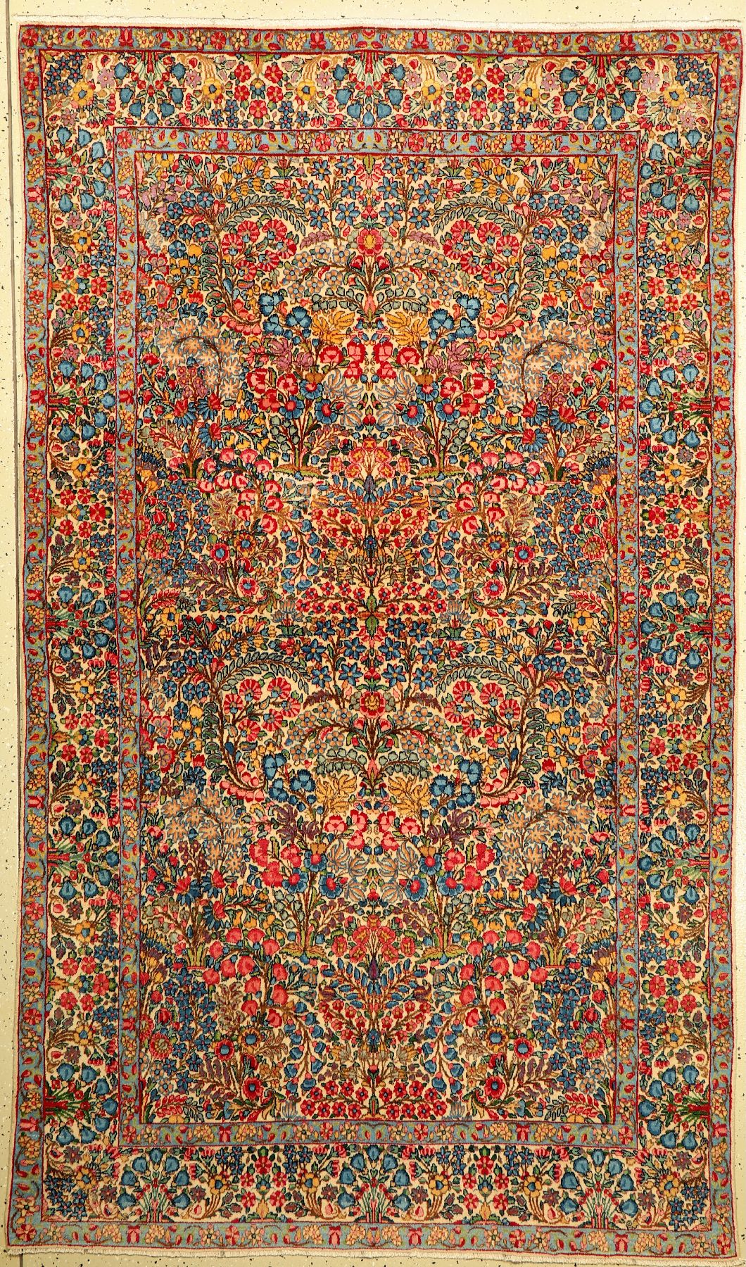 Kerman Lawar Kork fein, Persien, um 1930/1940, Korkwolle, ca. 240 x 140 cm, guter Zustand