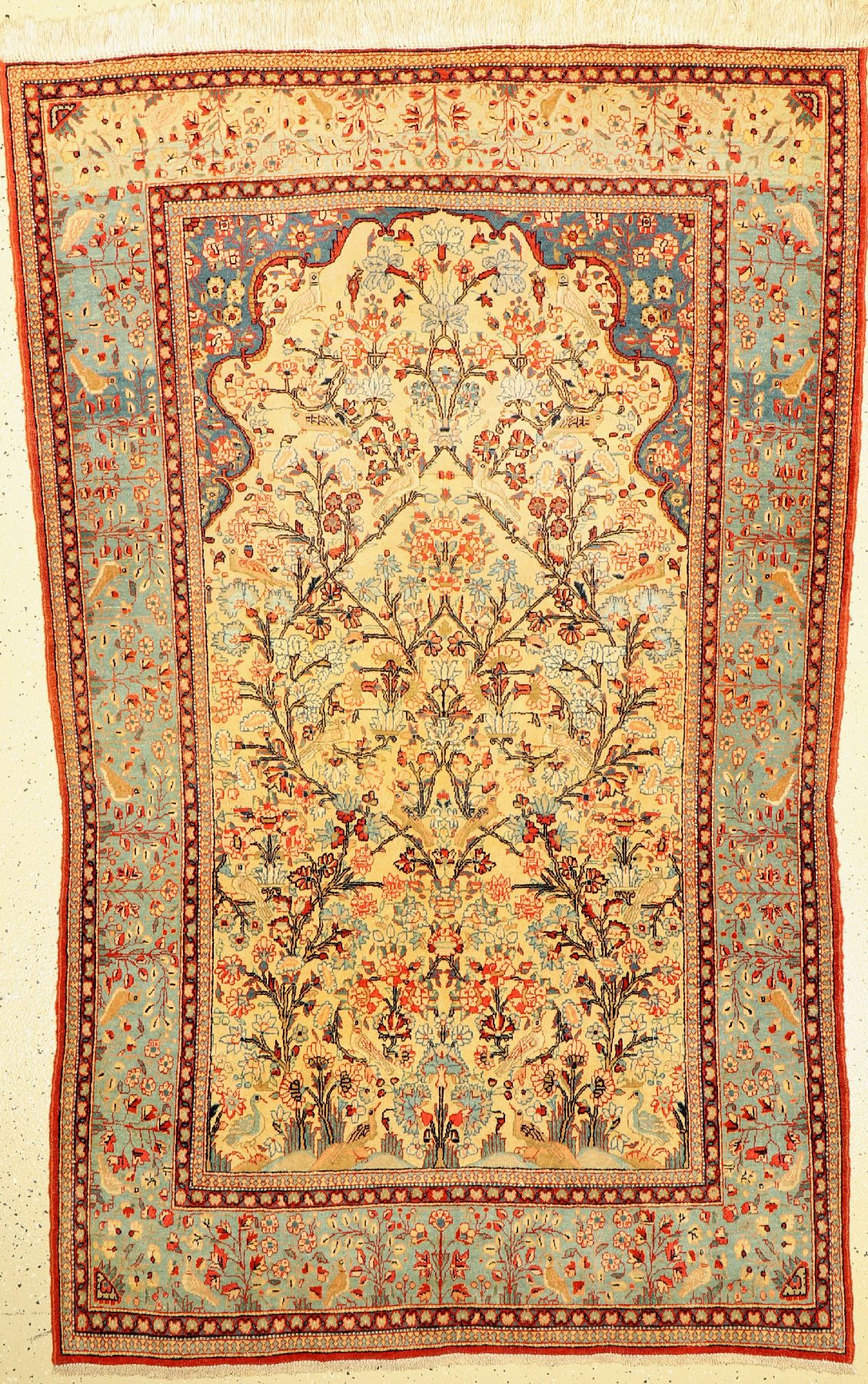 Keschan Kork antik, Persien, um 1920, Korkwolle, ca. 205 x 135 cm, guter Zustand
