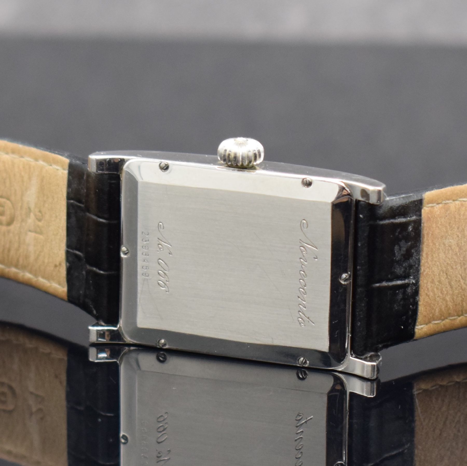 Detail f: IWC Novecento seltene, astronomische Herrenarmbanduhr mit ewigem Kalender in Platin Referenz 3545, Schweiz um 1995, Automatik, in geringer Stückzahl ...