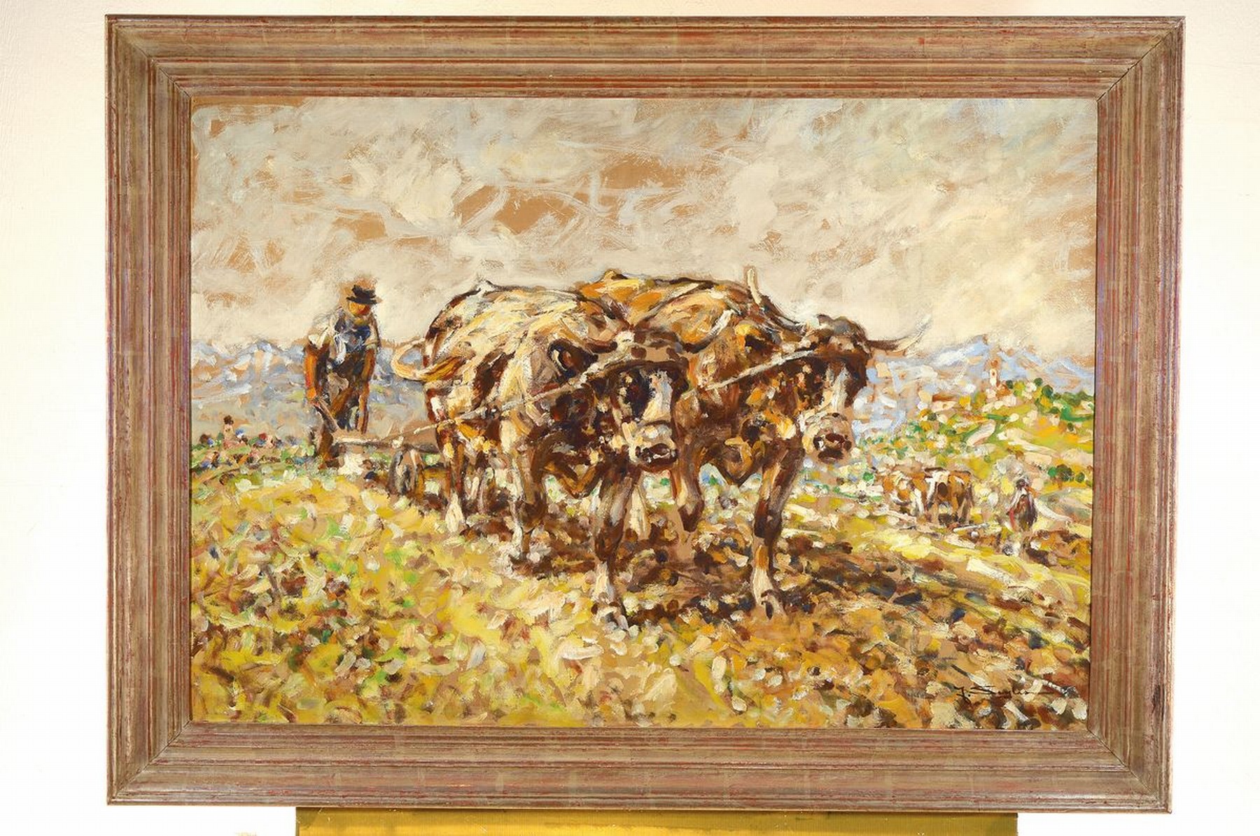 Detail k: Julius Seyler, 1873 München - 1955, Studium an der Akademie München, bekannter Schüler von Heinrich von Zügel, nahm an Freiluftstudien in Wörth ...