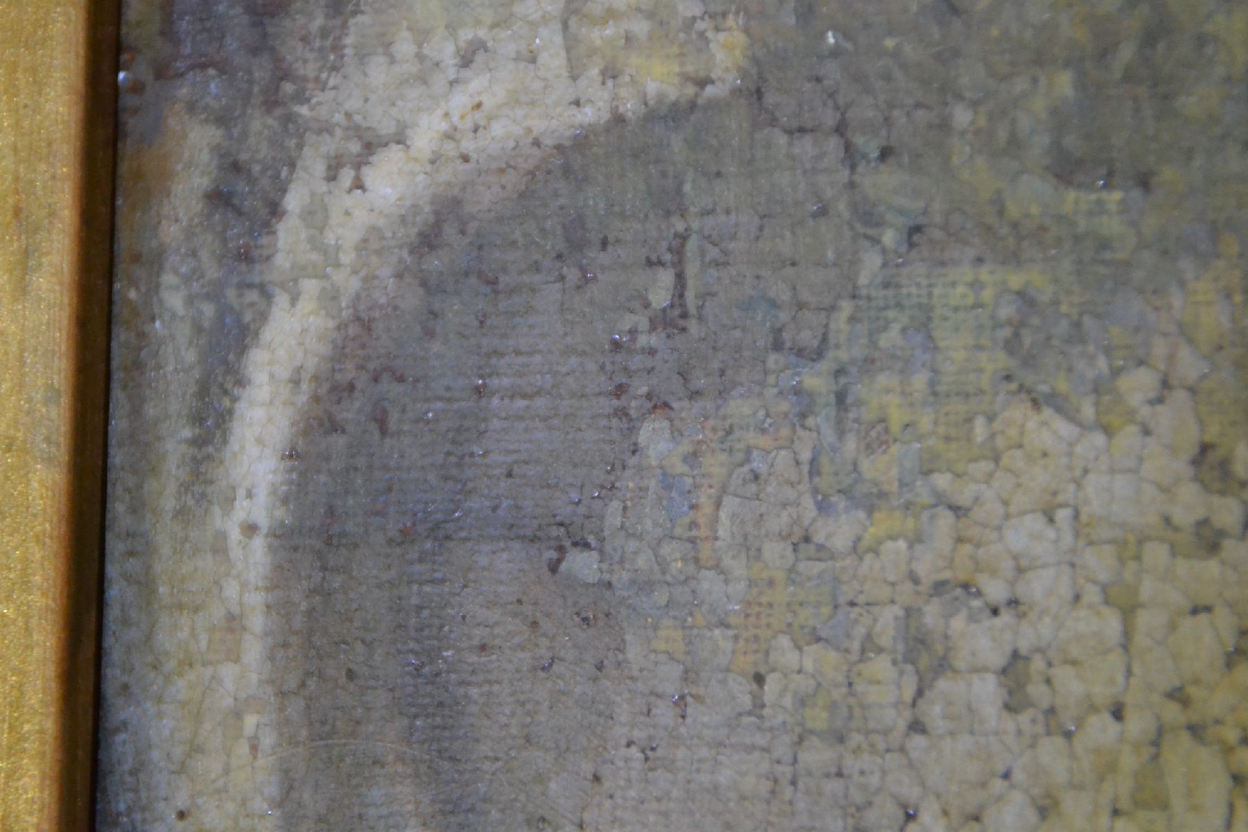 Detail h: Süddeutscher Künstler, um 1700/1720, Mutter Gottes Lactans, Maria in stiltyp. Haltung: die linke Hand Brust gebend mit Bekennerzeichen, göttliche ...