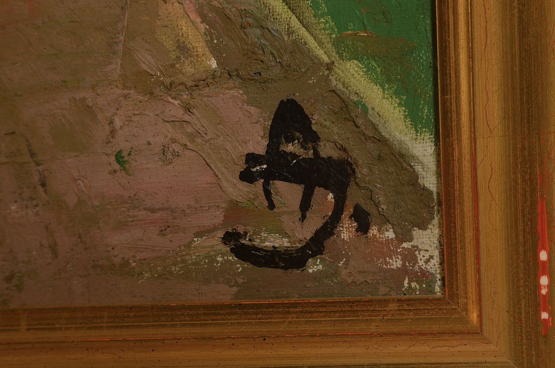 Detail a: Anton Jeschek, Maler, Illustrator aus Wien, 20er Jahre, (Zuschreibung), sommerliche Landschaft mit großem Baum im Vordergrund, Öl/Lwd, re. u. ...