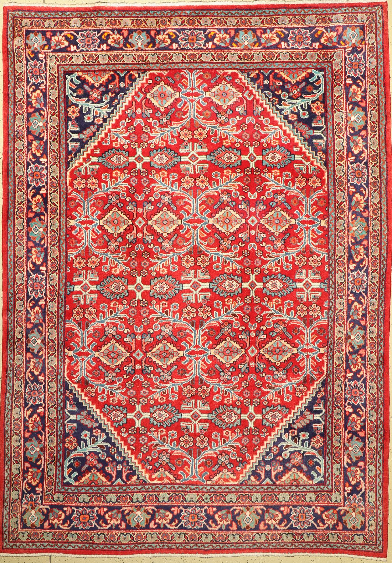 Sarogh Mahal, Persien, ca. 60 Jahre, Wolle auf Baumwolle, ca. 322 x 225 cm, guter Zustand