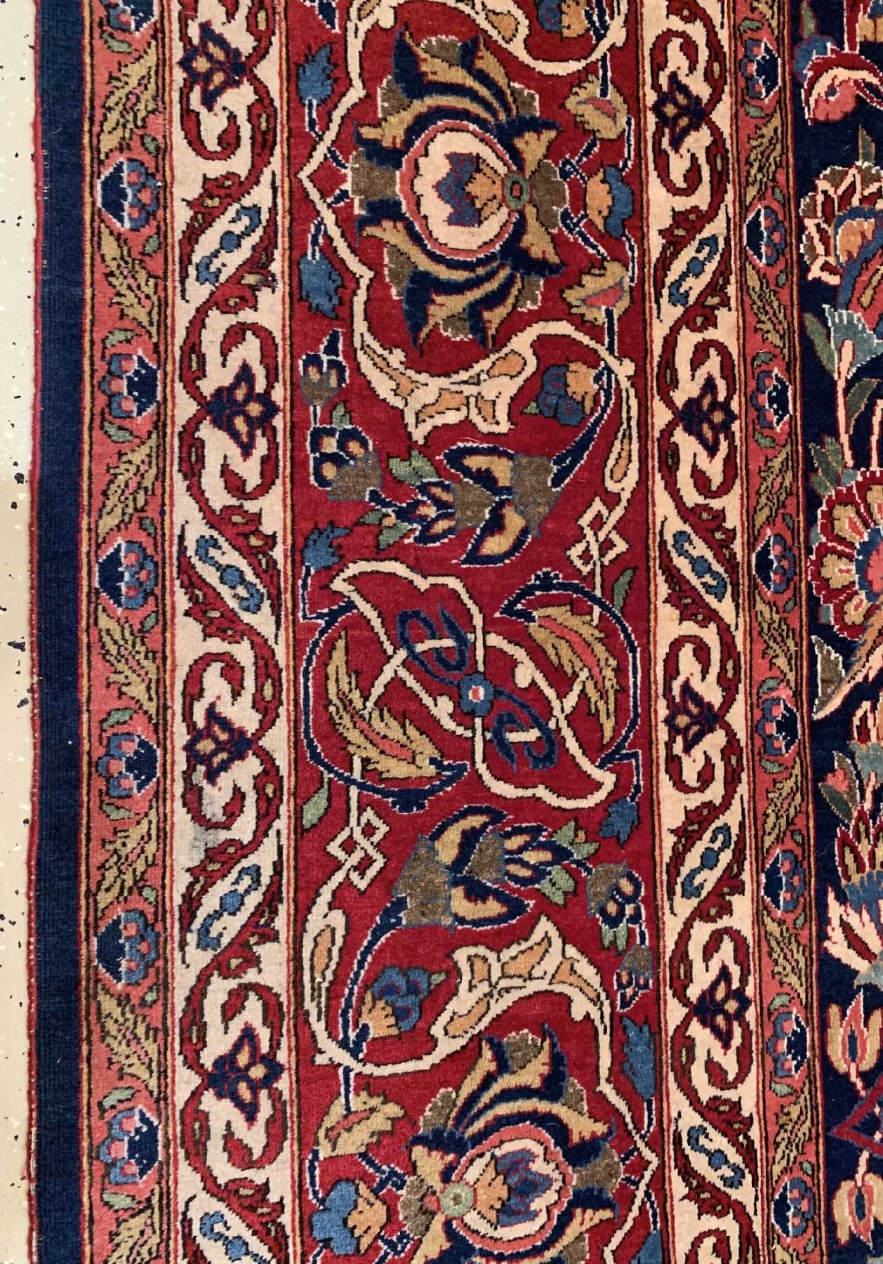 Detail c: Feiner Keschan Kork, Persien, um 1920/1930 Korkwolle geknüpft auf Baumwolle, ausgefallenes Muster, ca. 400 x 280cm, EHZ:2(guter Zustand)