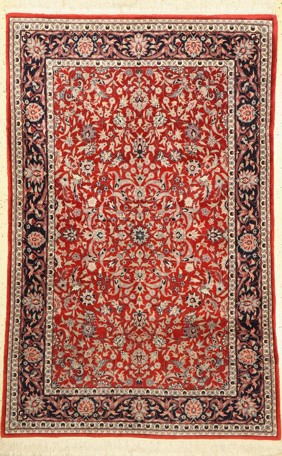 Esfahan fein, China, ca. 50 Jahre, Korkwolle, ca. 193 x 123 cm, guter Zustand