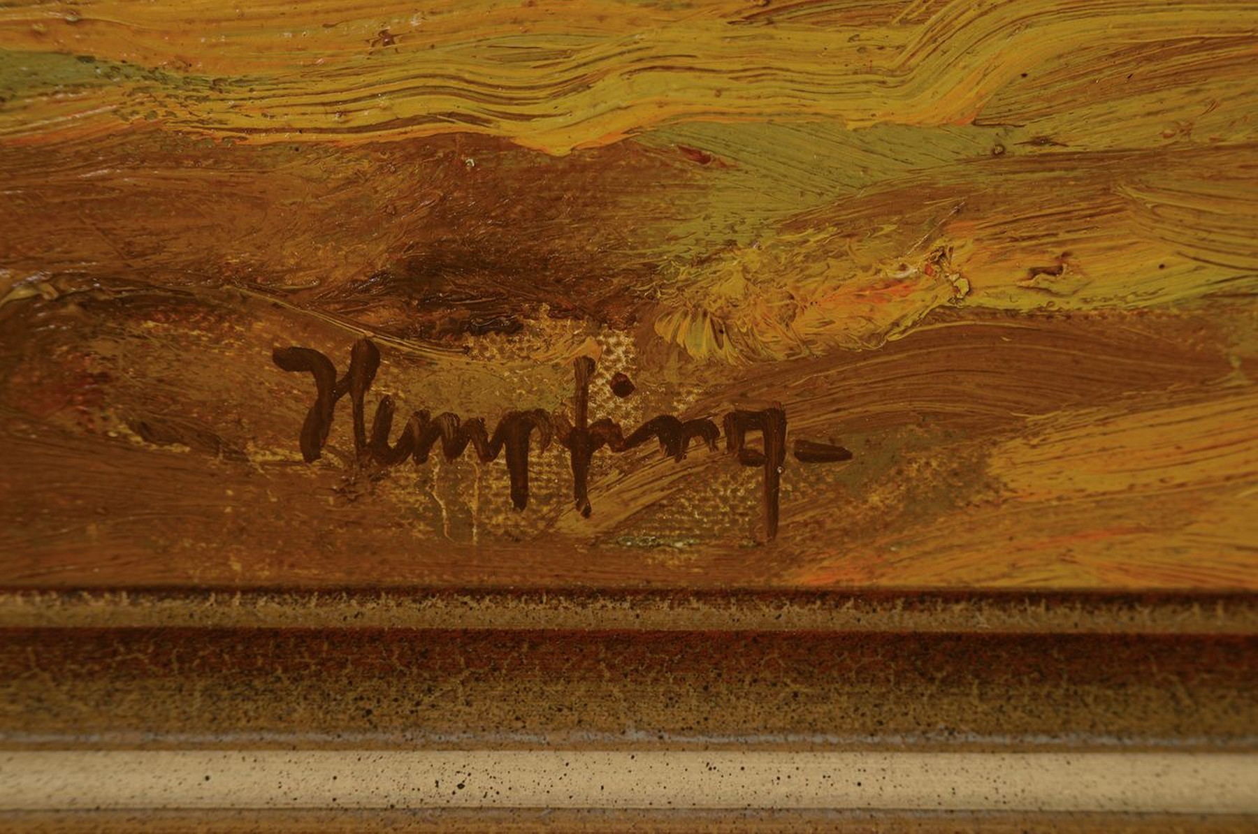 Detail a: Wilhelm Hempfing, 1889 Schönau-1948 Karlsruhe, Vorfrühling im Schwarzwald, Öl/Malkarton, gekonnte Tiefenstaffelung und Farbdifferenzierung, li. u. ...