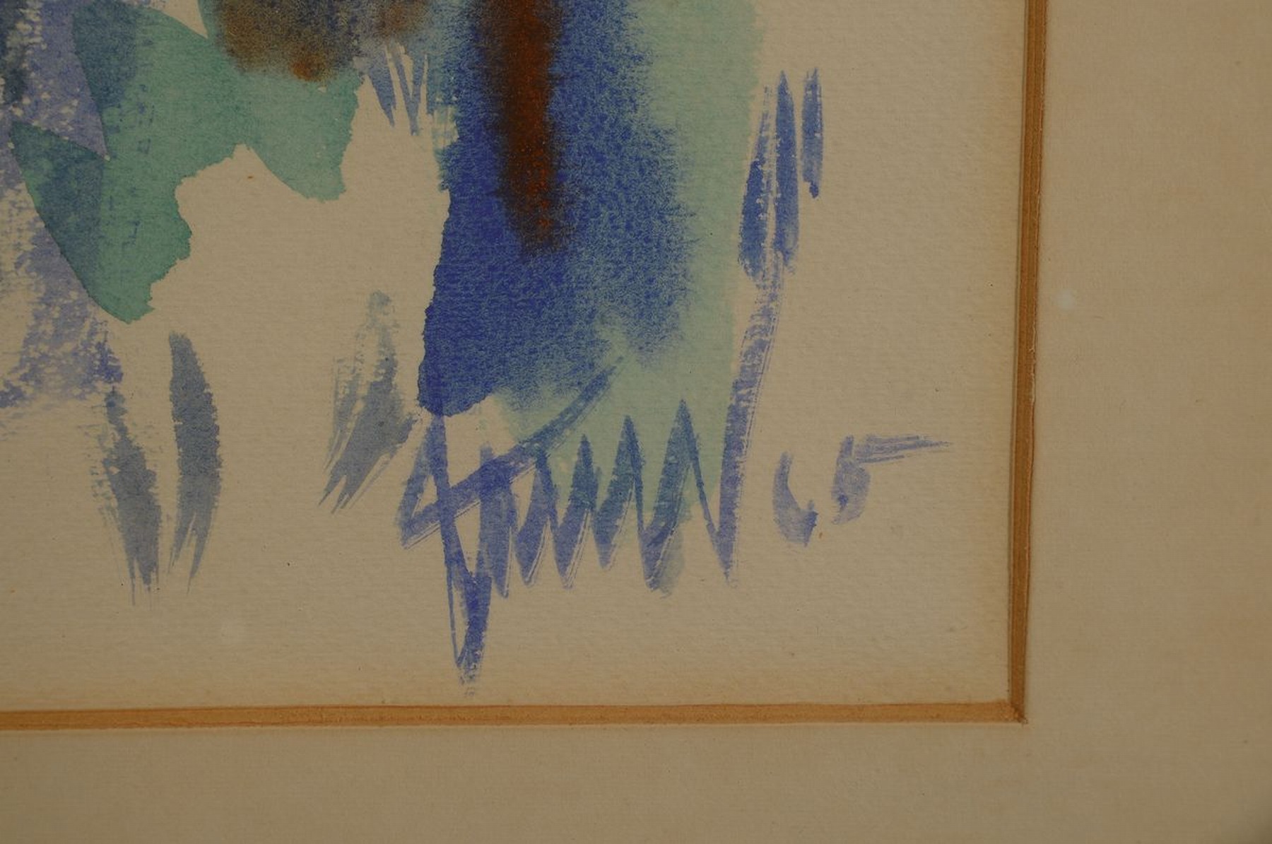 Detail e: Georg Günther Zeuner, 1923 Dresden-2011 Speyer, drei Aquarelle, a. südliche Landschaft mit gelbem Haus, ca. 46 x 34.5 cm PP-Ausschnitt, signiert ...