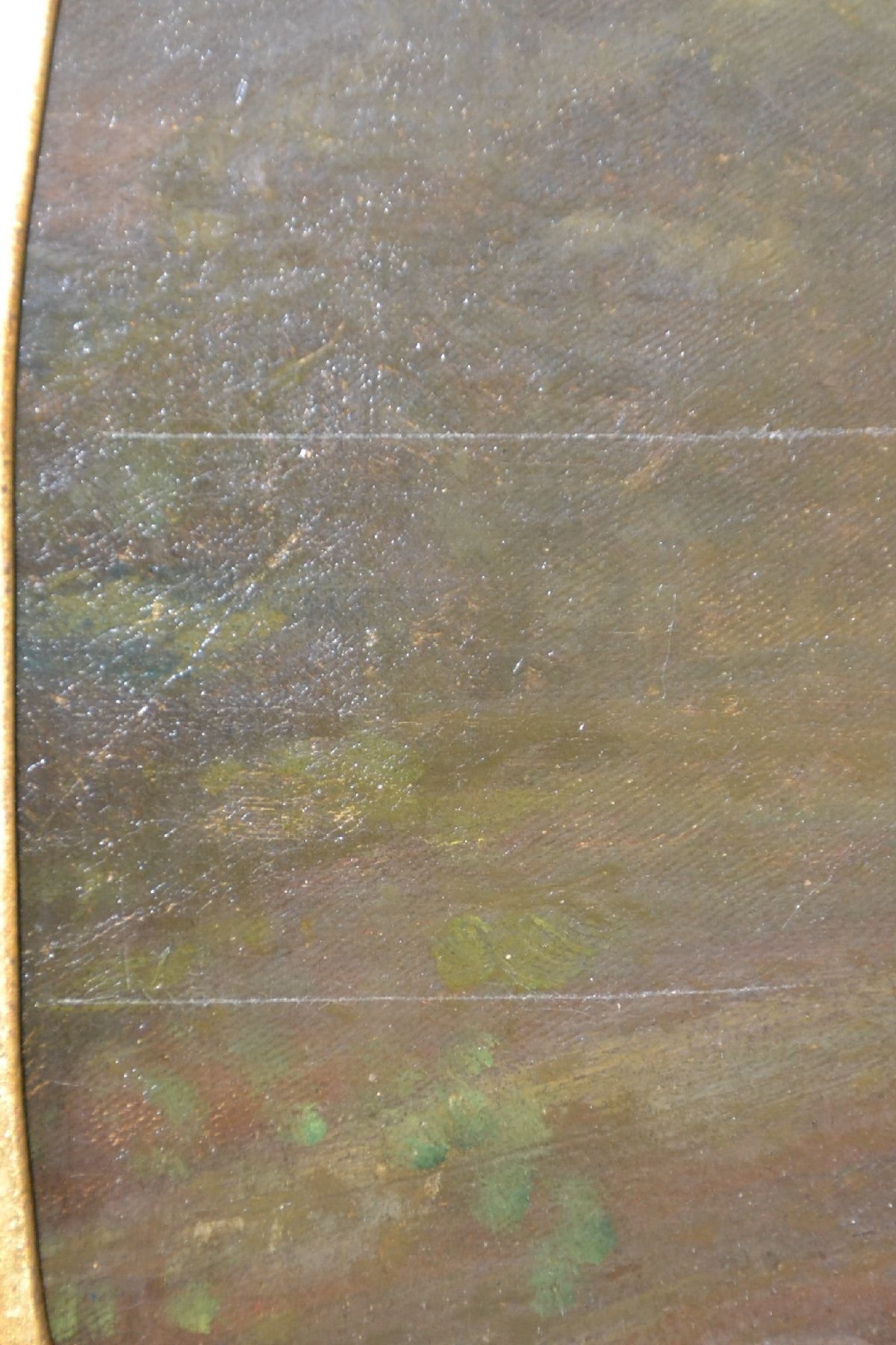 Detail i: Unbekannter Meister, wohl Frankfurter Raum, Ende 18. Jahrhundert, Halbporträt einer jungen Frau im hellen Kleid, wohl Vorstudie zu einer Kopie von ...